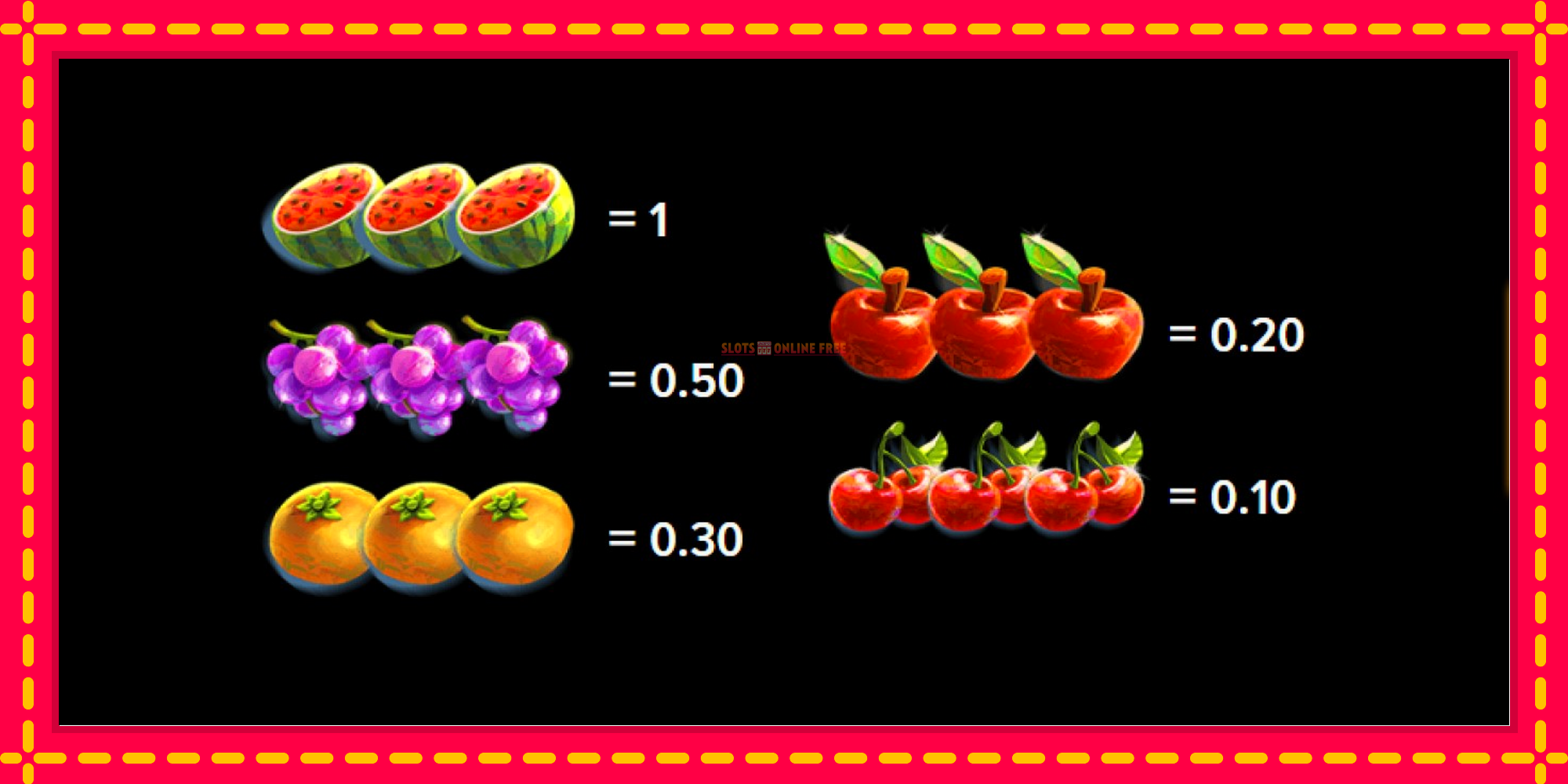 Funny Fruit - spēļu automāts ar modernu grafiku