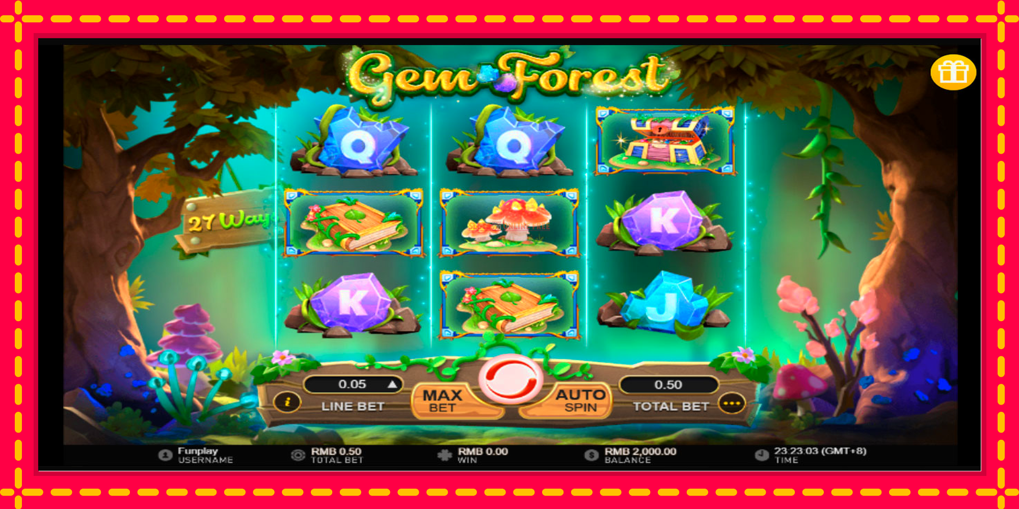 Gem Forest - spēļu automāts ar modernu grafiku