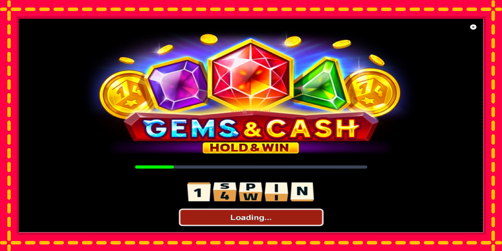 Gems & Cash - spēļu automāts ar modernu grafiku