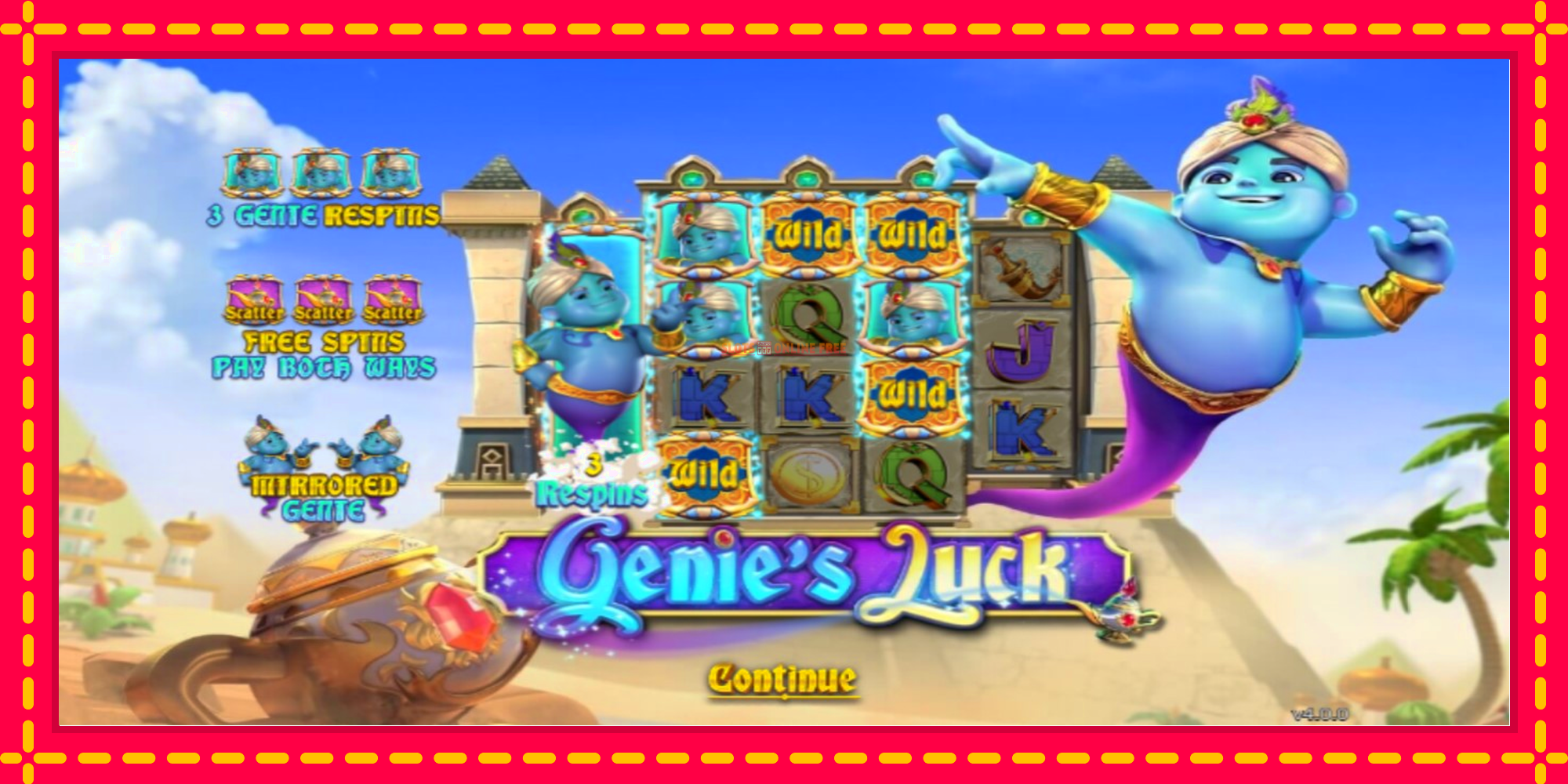 Genie’s Luck - spēļu automāts ar modernu grafiku