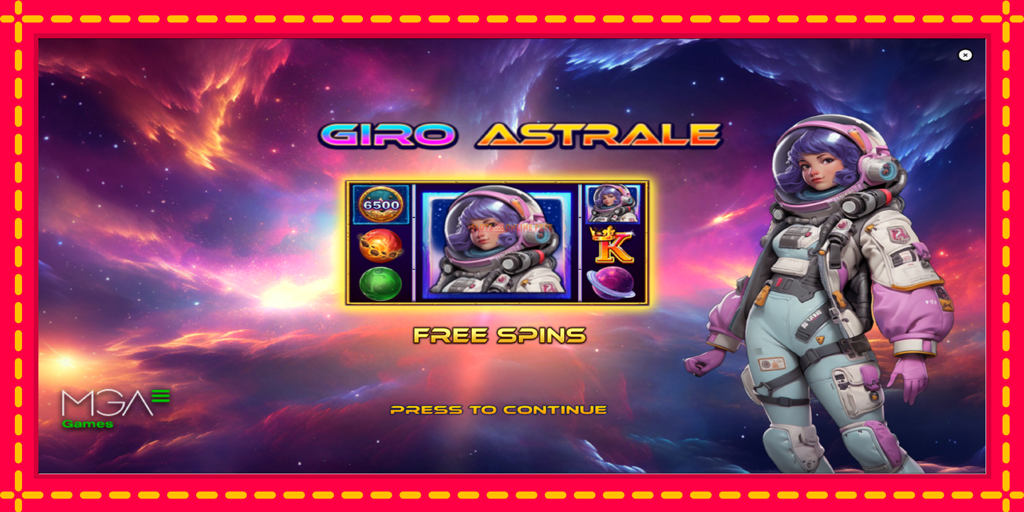 Giro Astrale - spēļu automāts ar modernu grafiku