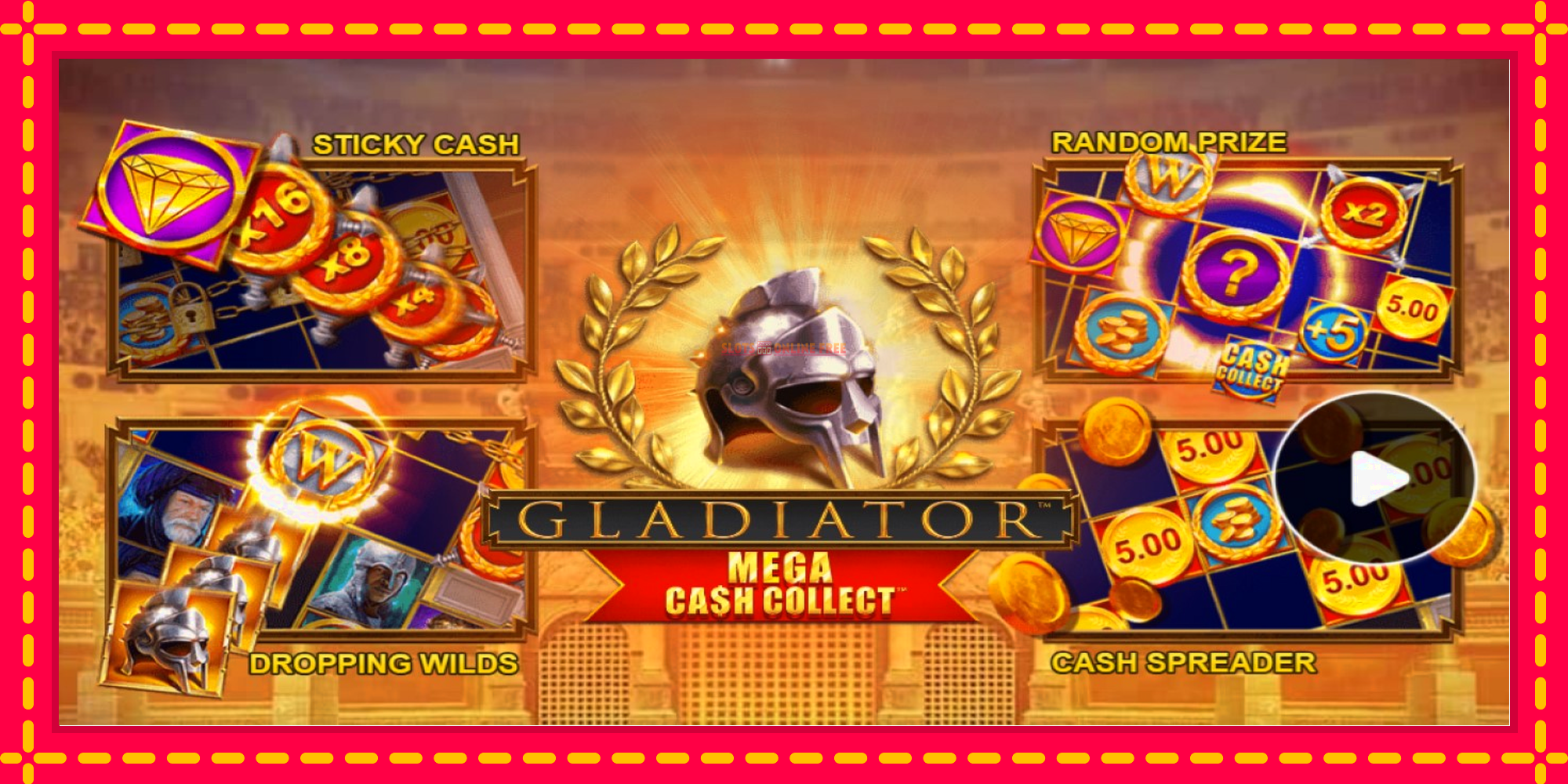 Gladiator: Mega Cash Collect - spēļu automāts ar modernu grafiku