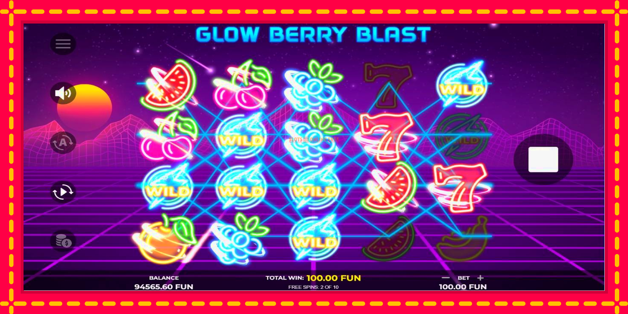 Glow Berry Blast - spēļu automāts ar modernu grafiku