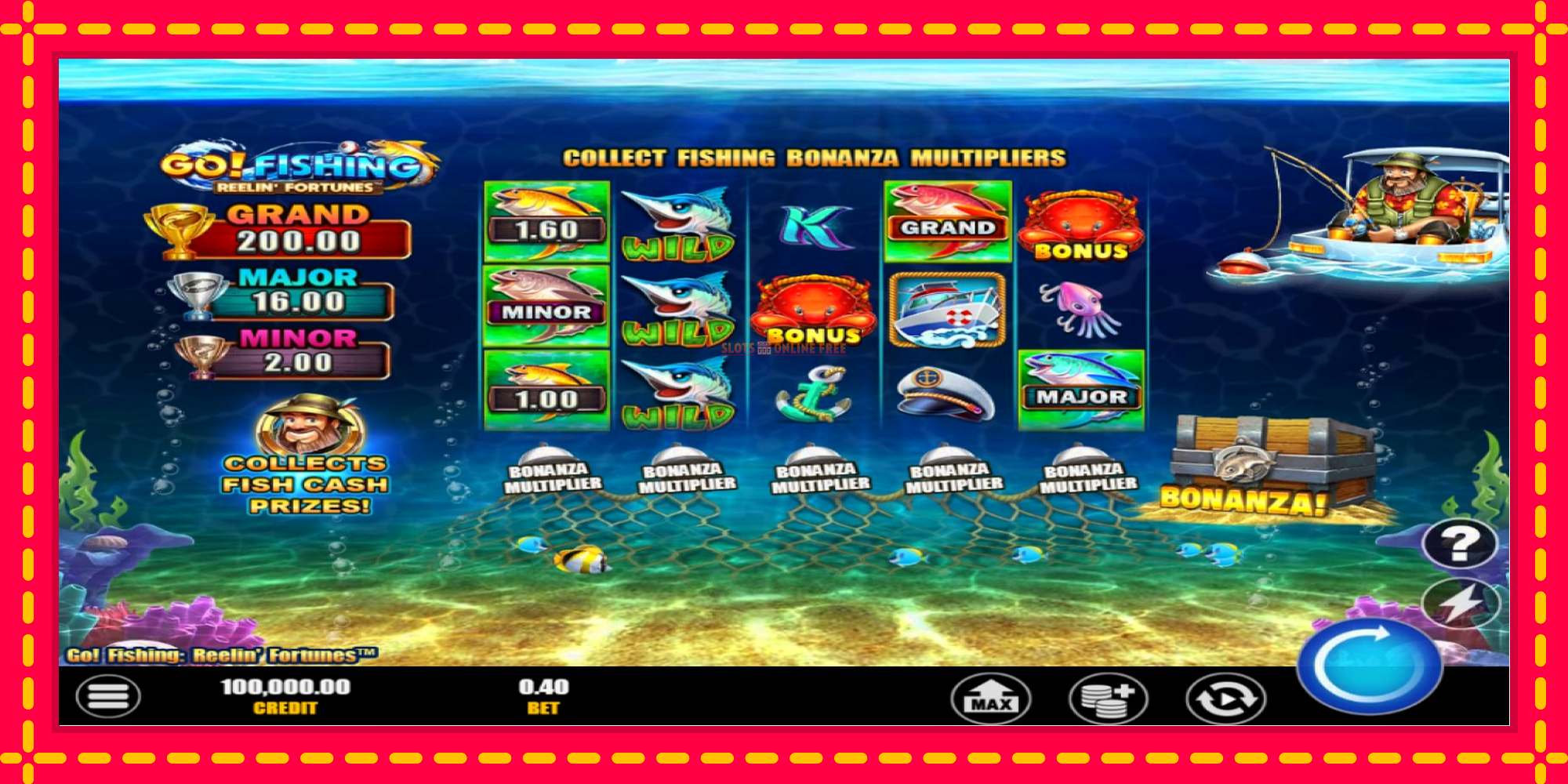 Go! Fishing: Reelin Fortunes - spēļu automāts ar modernu grafiku