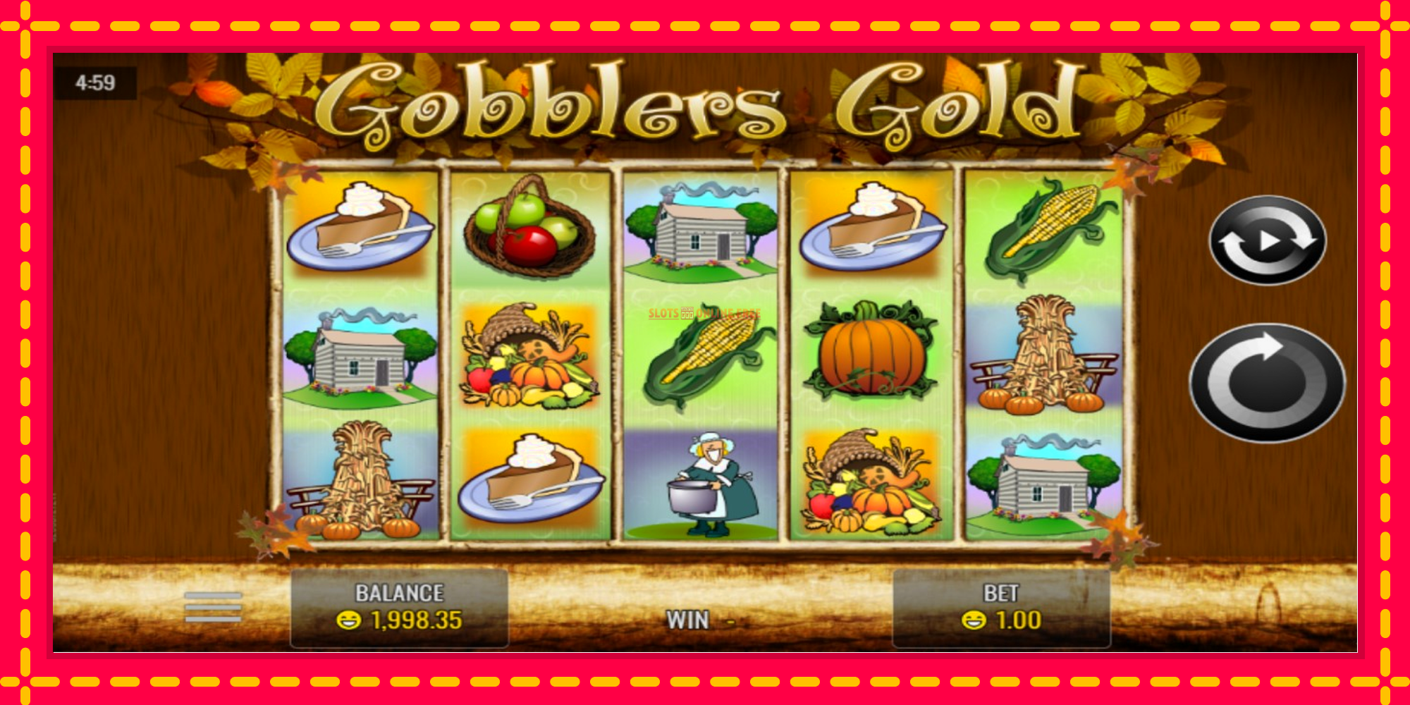 Gobblers Gold - spēļu automāts ar modernu grafiku