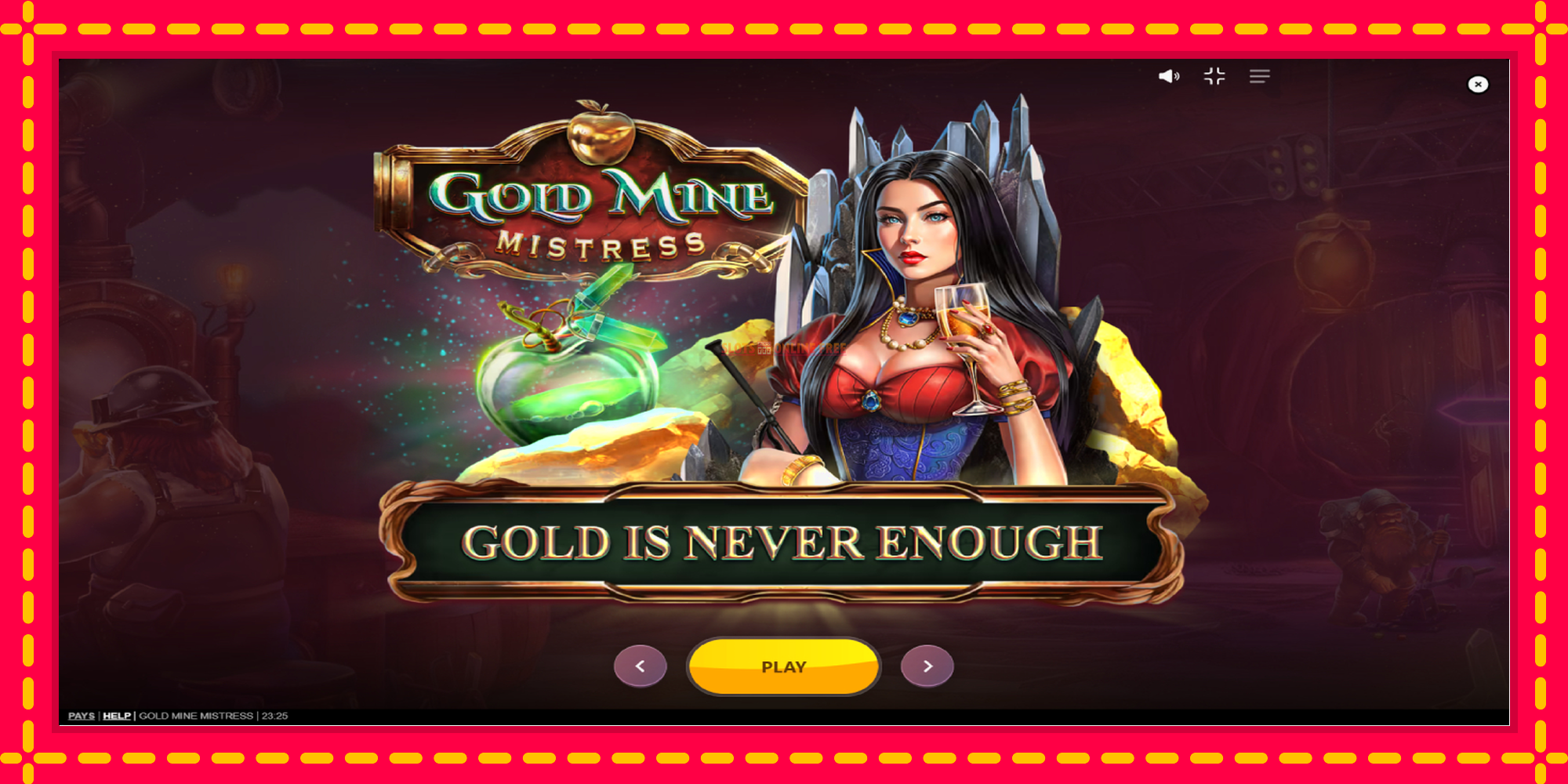 Gold Mine Mistress - spēļu automāts ar modernu grafiku