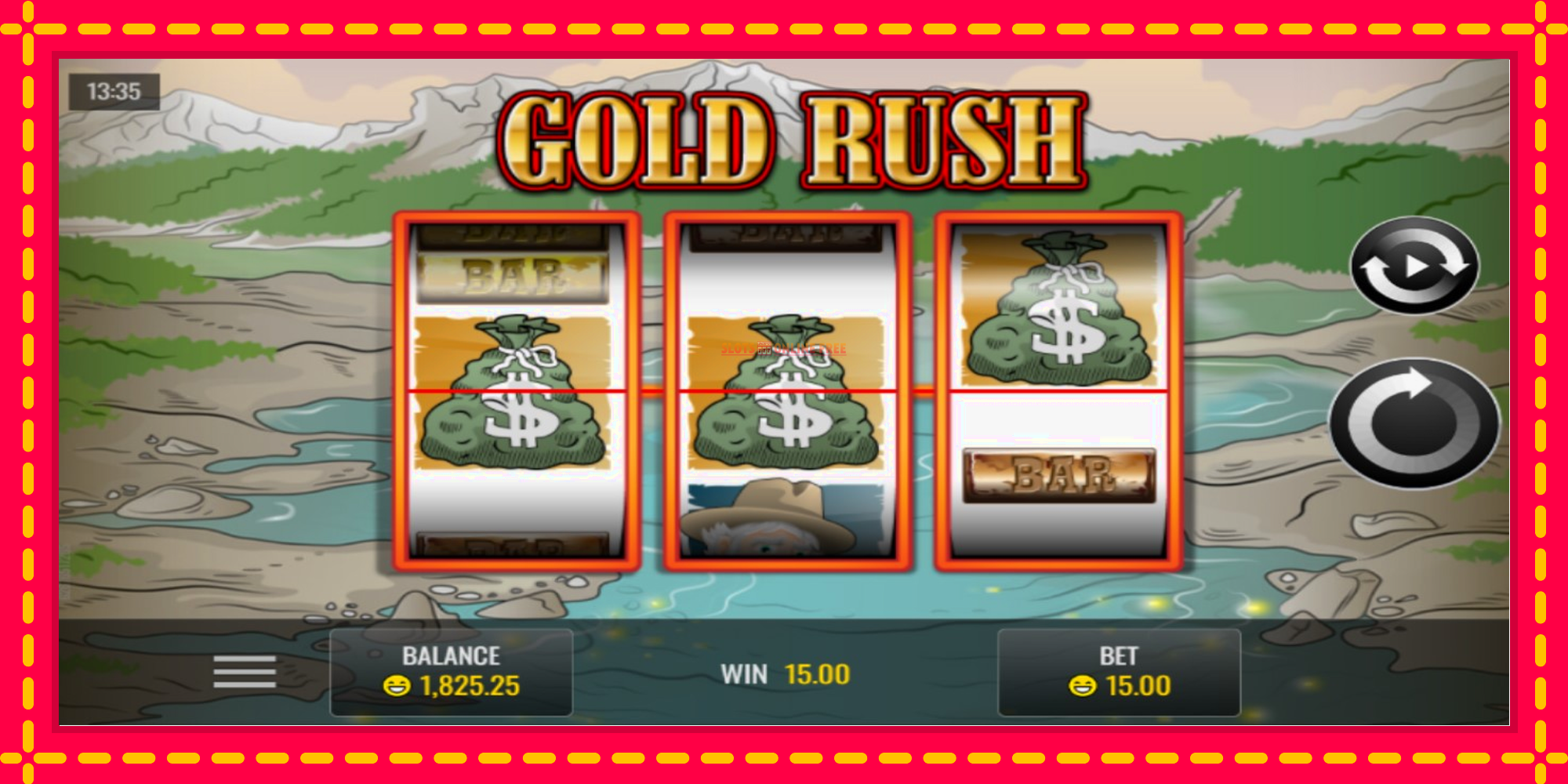 Gold Rush - spēļu automāts ar modernu grafiku