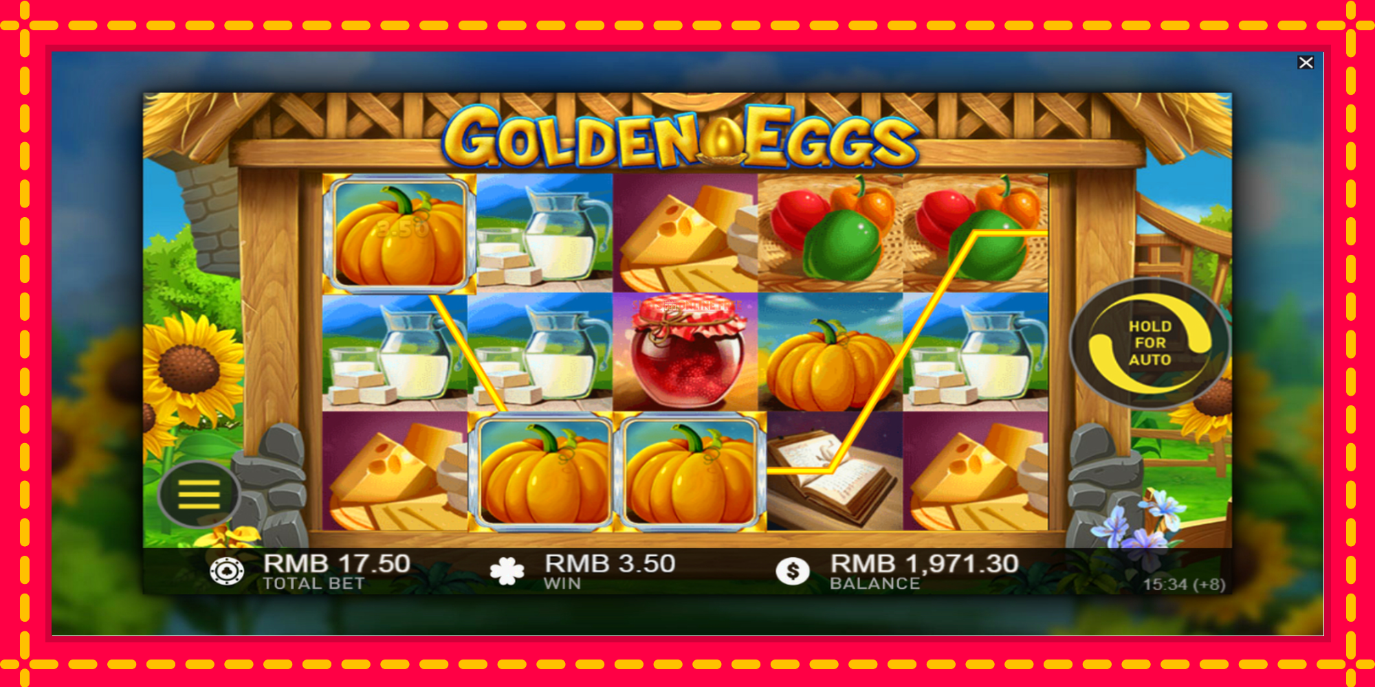 Golden Eggs - spēļu automāts ar modernu grafiku