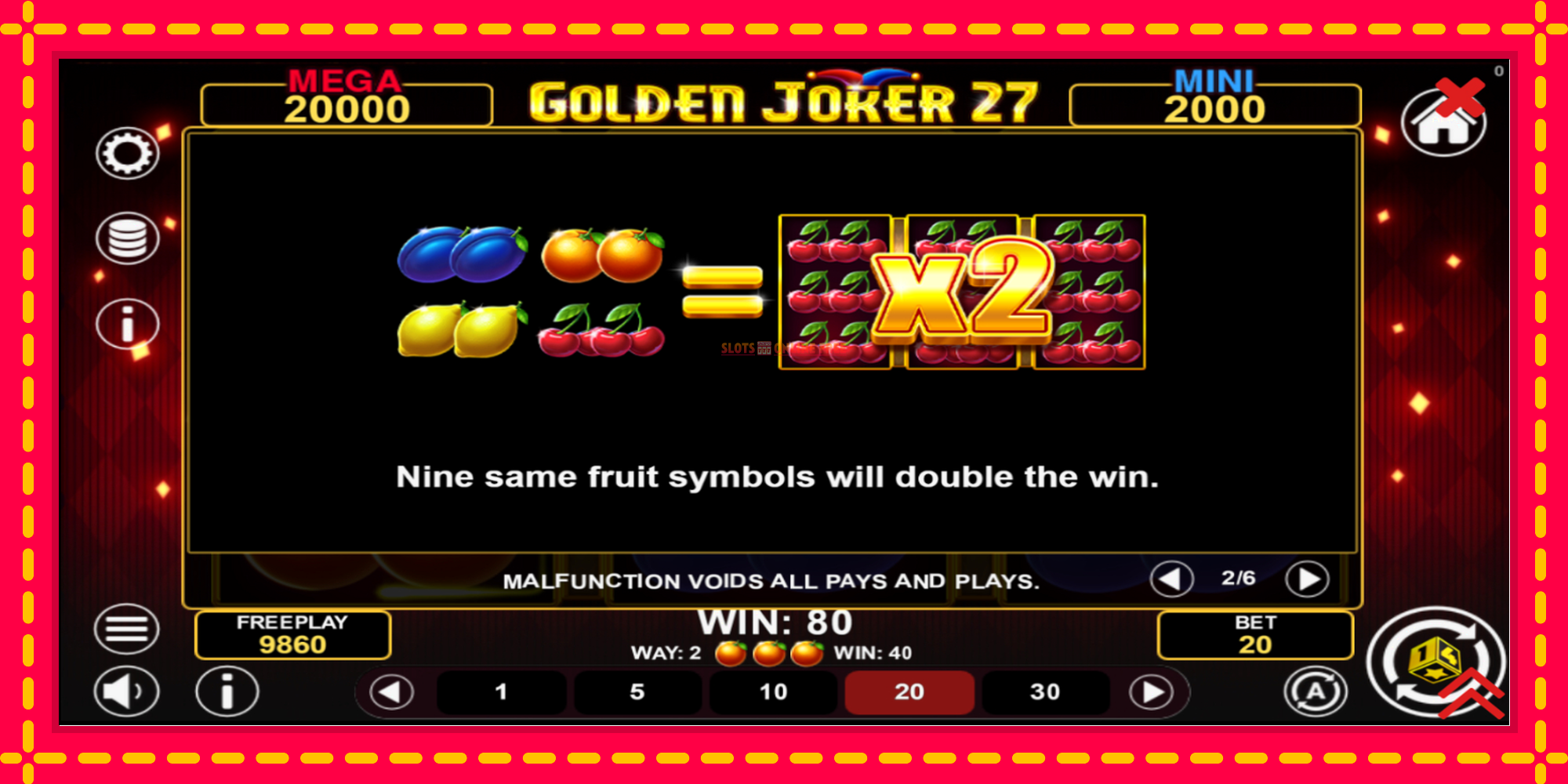 Golden Joker 27 Hold & Win - spēļu automāts ar modernu grafiku