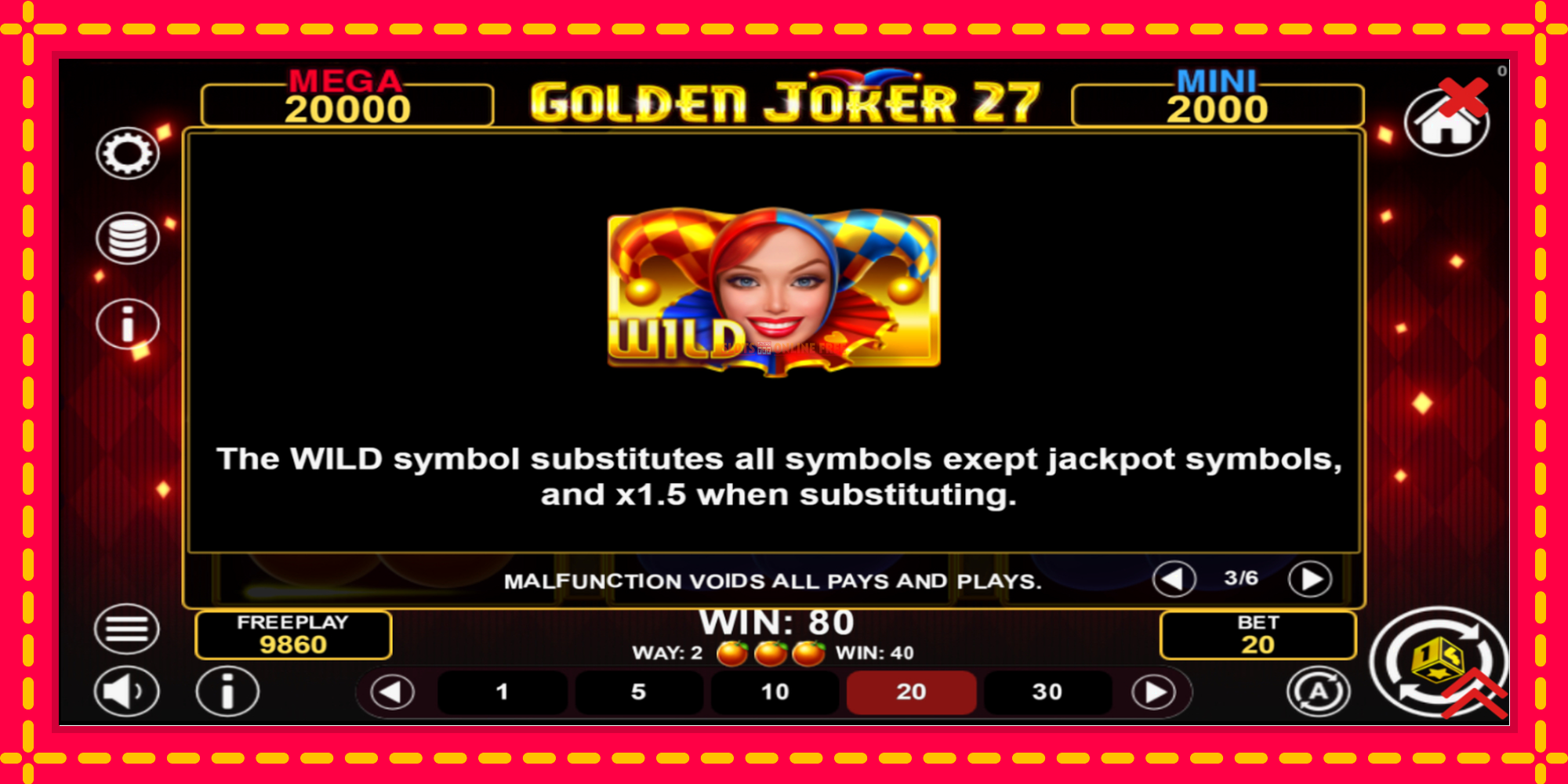 Golden Joker 27 Hold & Win - spēļu automāts ar modernu grafiku