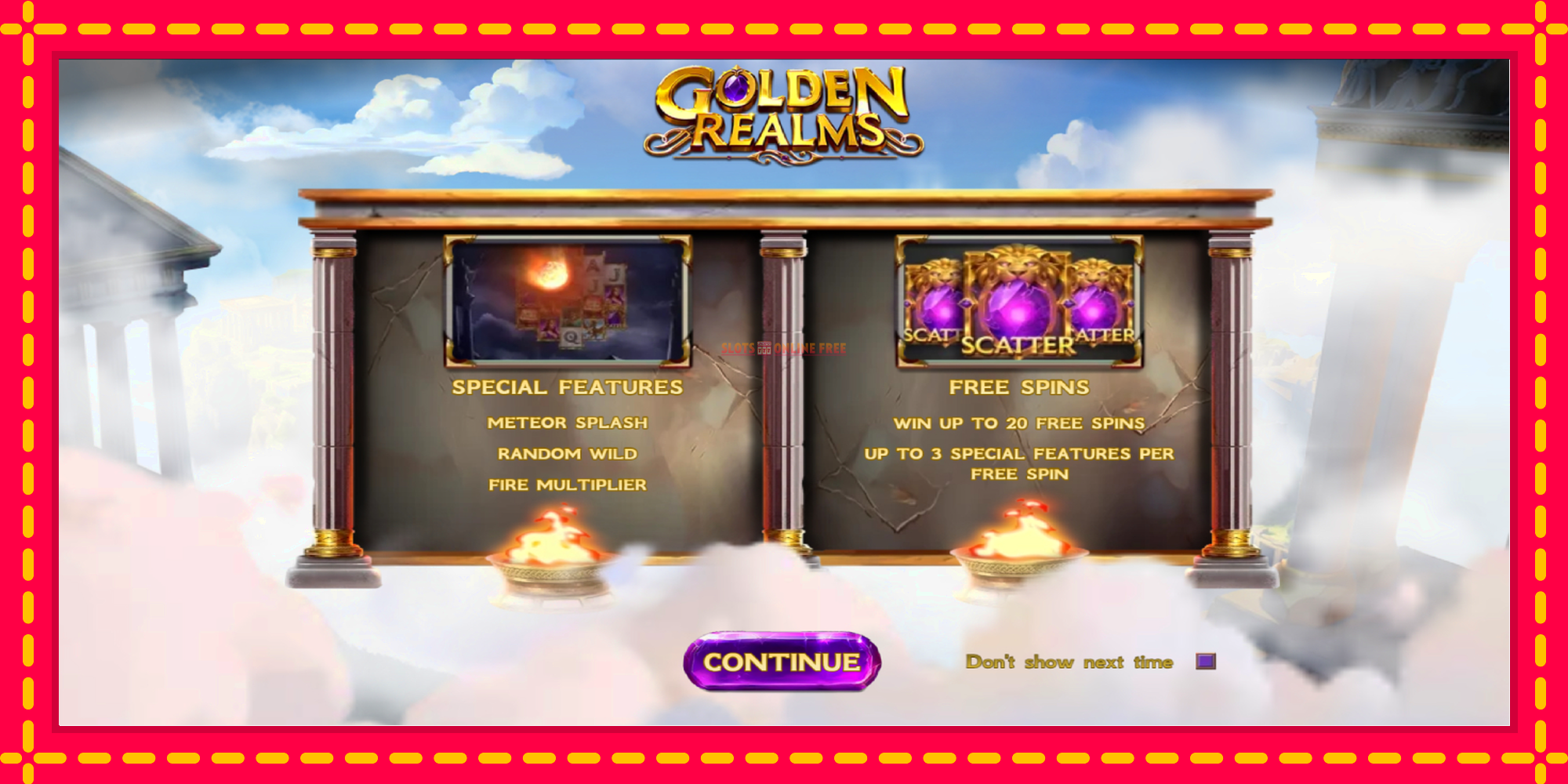 Golden Realms - spēļu automāts ar modernu grafiku