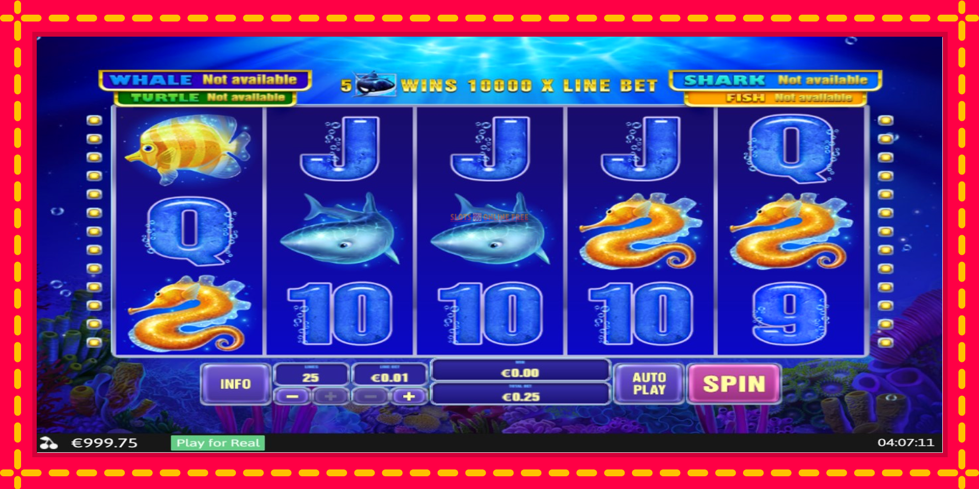 Great Blue Jackpot - spēļu automāts ar modernu grafiku