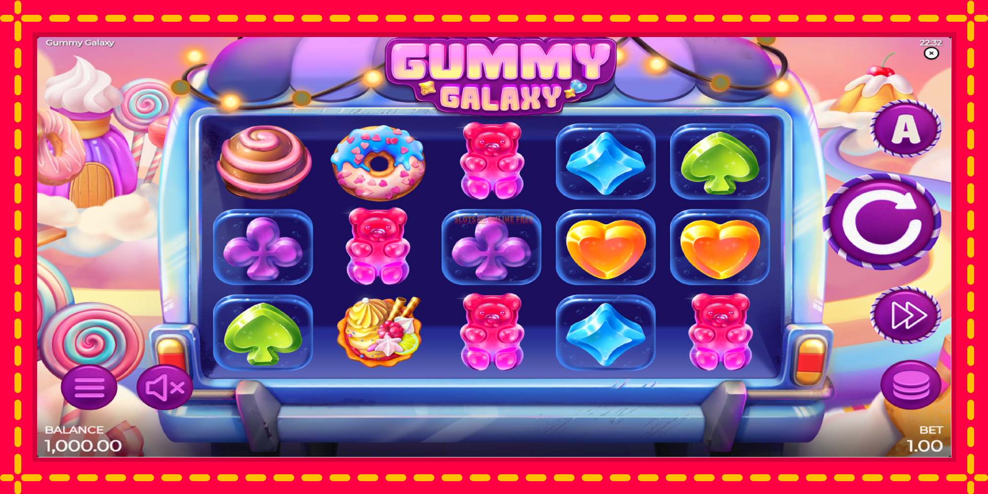 Gummy Galaxy - spēļu automāts ar modernu grafiku