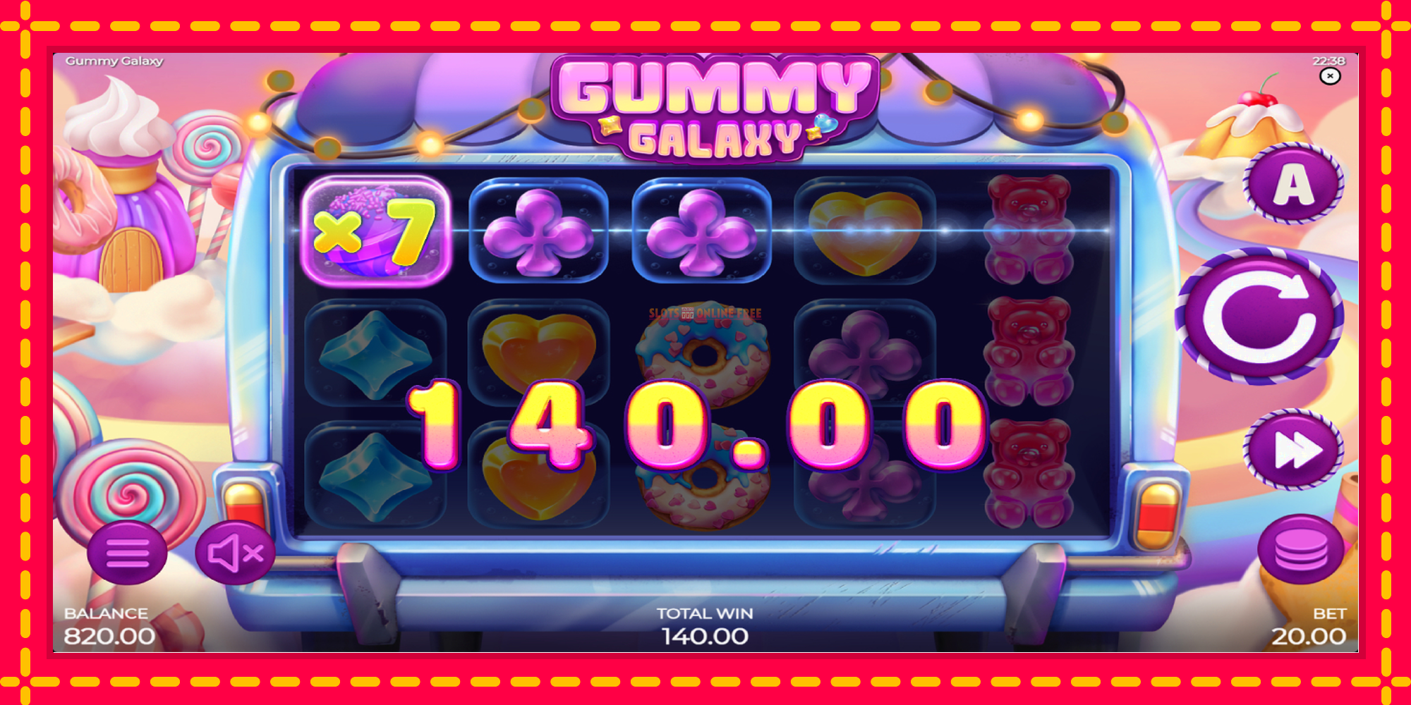 Gummy Galaxy - spēļu automāts ar modernu grafiku