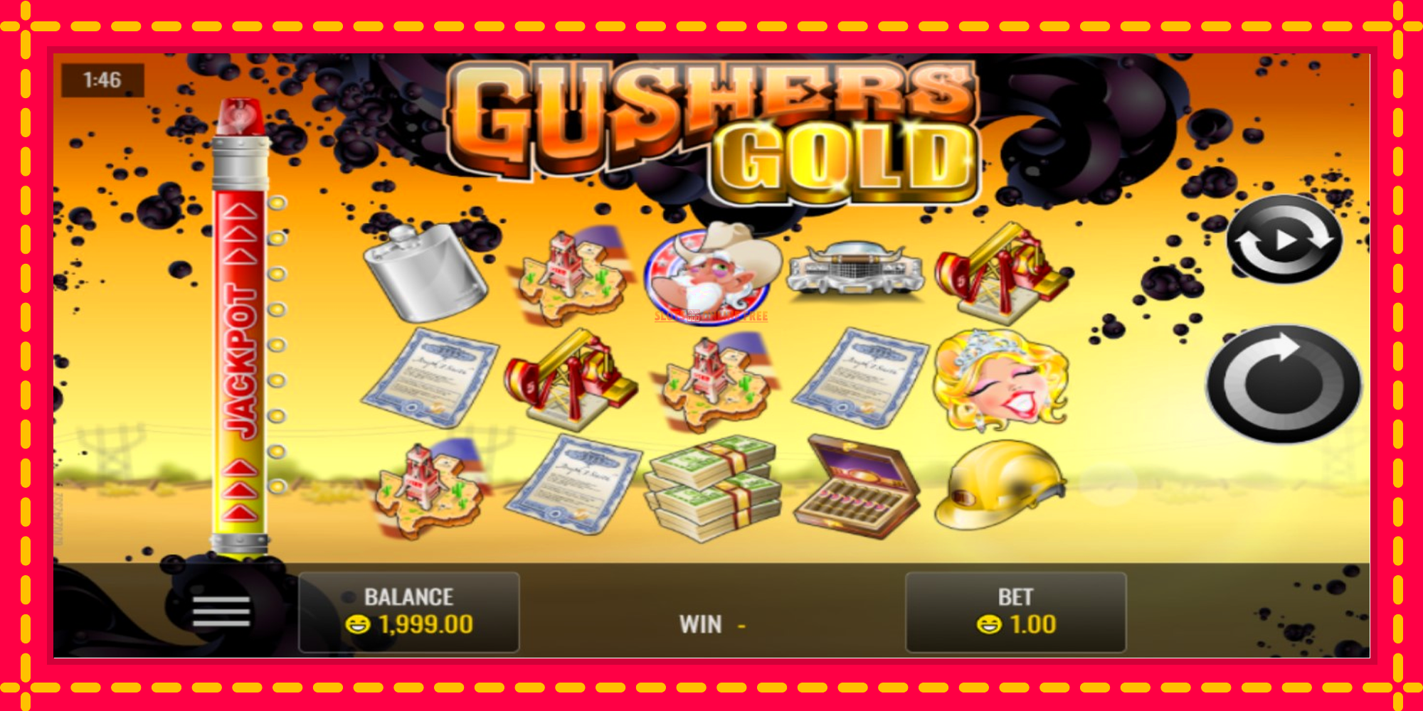 Gushers Gold - spēļu automāts ar modernu grafiku