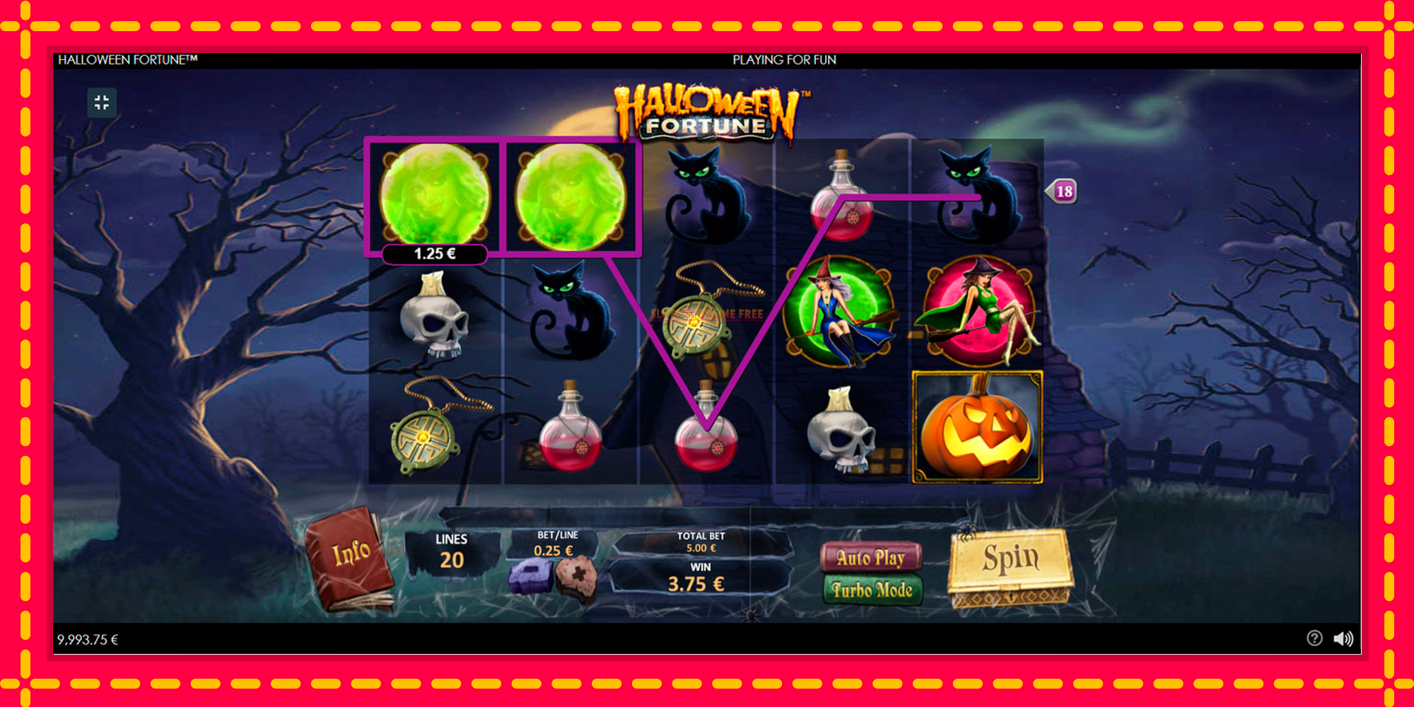 Halloween Fortune - spēļu automāts ar modernu grafiku