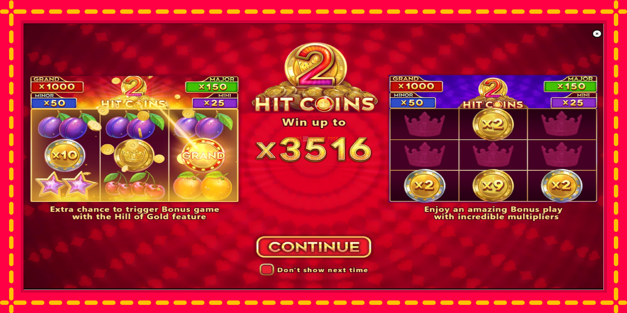 Hit Coins 2 Hold and Spin - spēļu automāts ar modernu grafiku