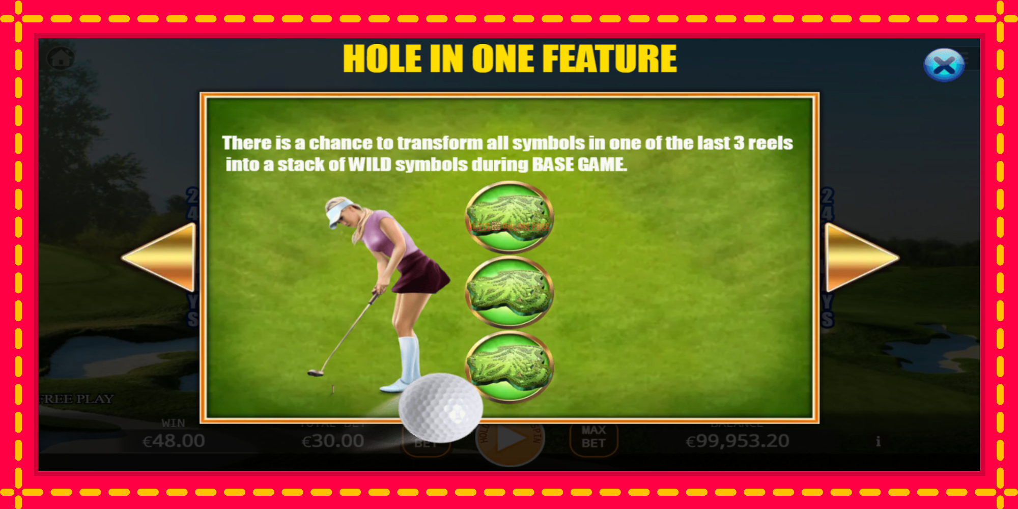 Hole In One - spēļu automāts ar modernu grafiku