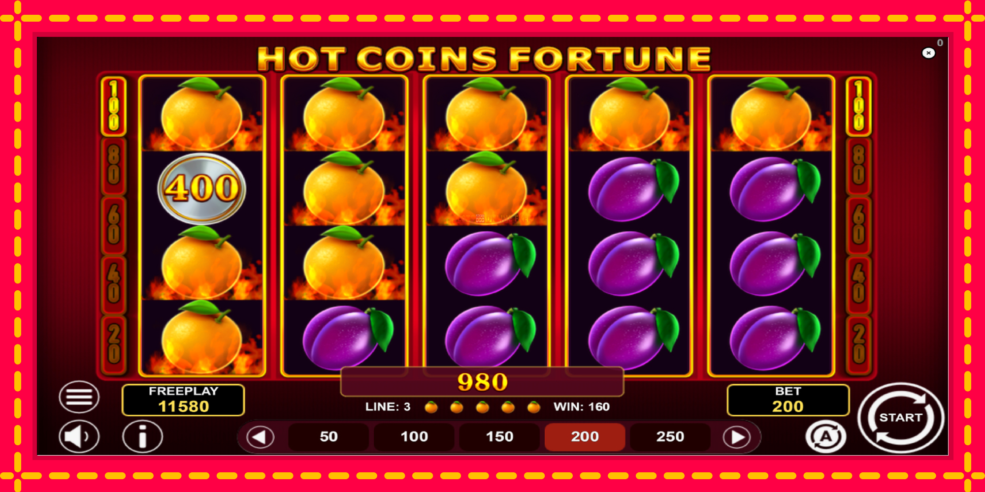 Hot Coins Fortune - spēļu automāts ar modernu grafiku