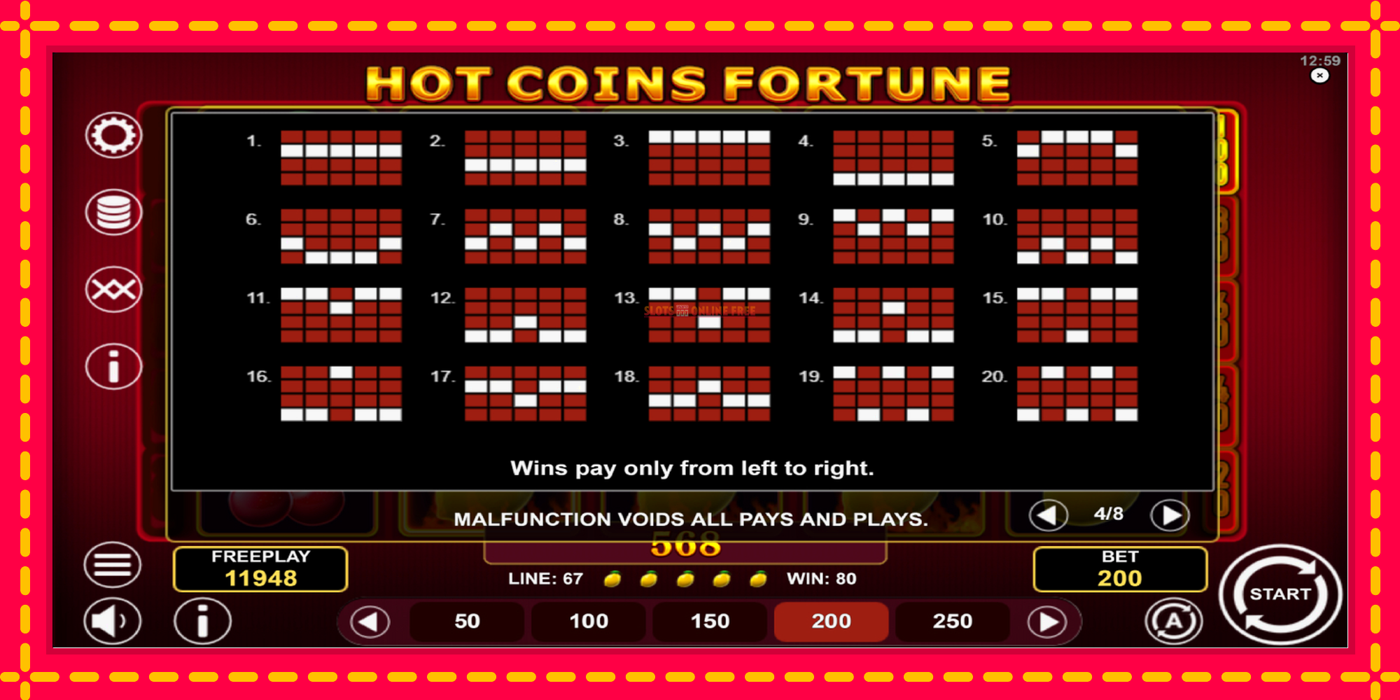 Hot Coins Fortune - spēļu automāts ar modernu grafiku