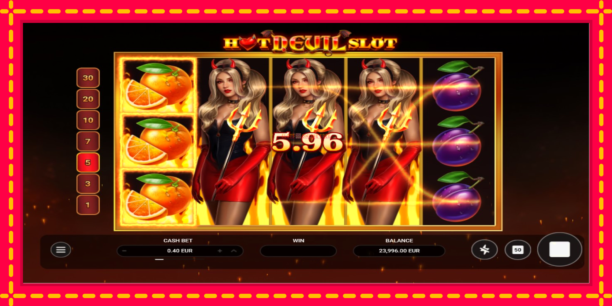 Hot Devil Slot - spēļu automāts ar modernu grafiku