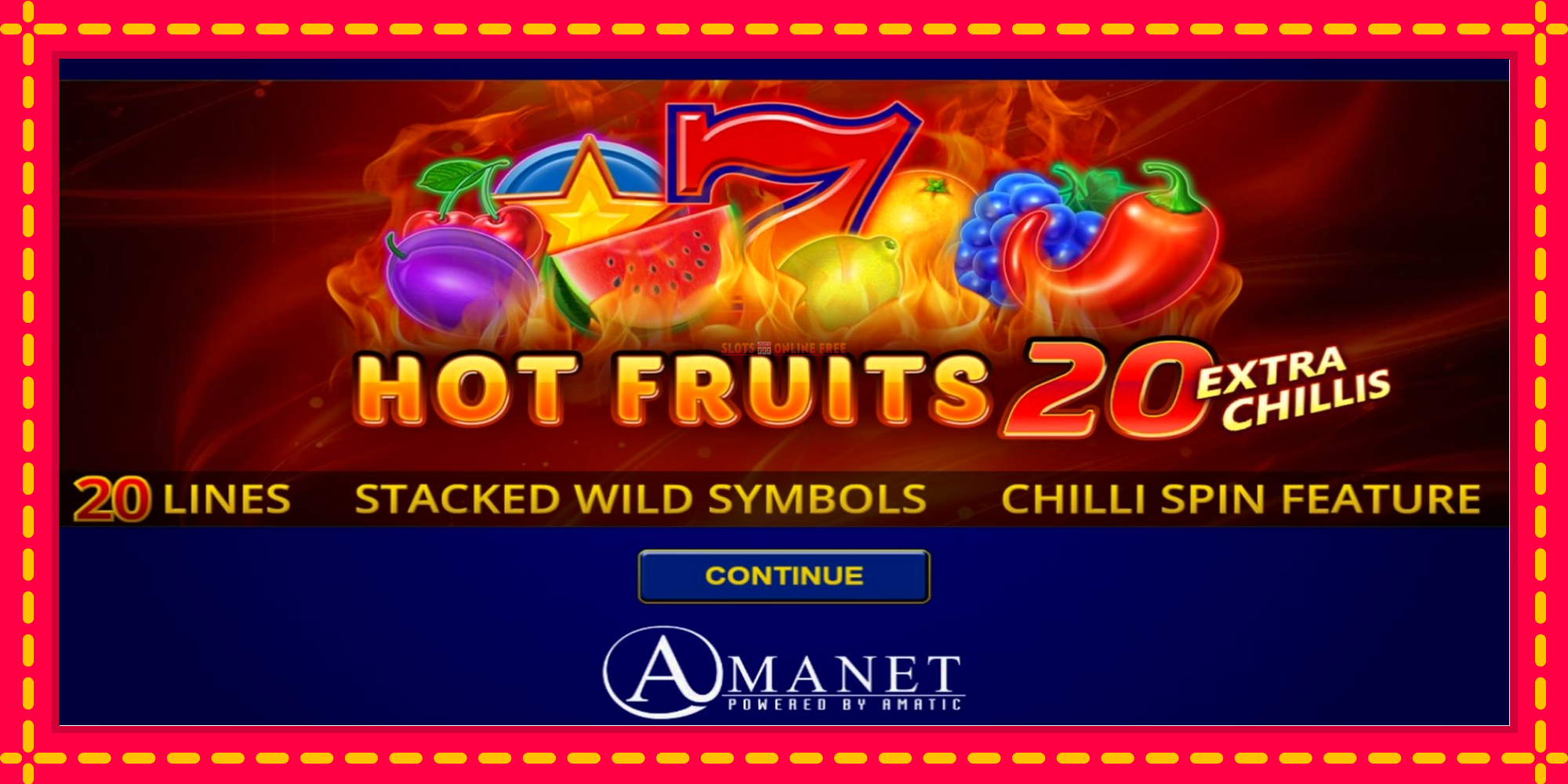 Hot Fruits 20 Extra Chillis - spēļu automāts ar modernu grafiku