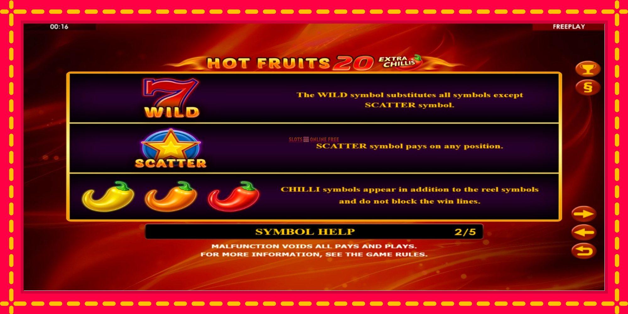 Hot Fruits 20 Extra Chillis - spēļu automāts ar modernu grafiku