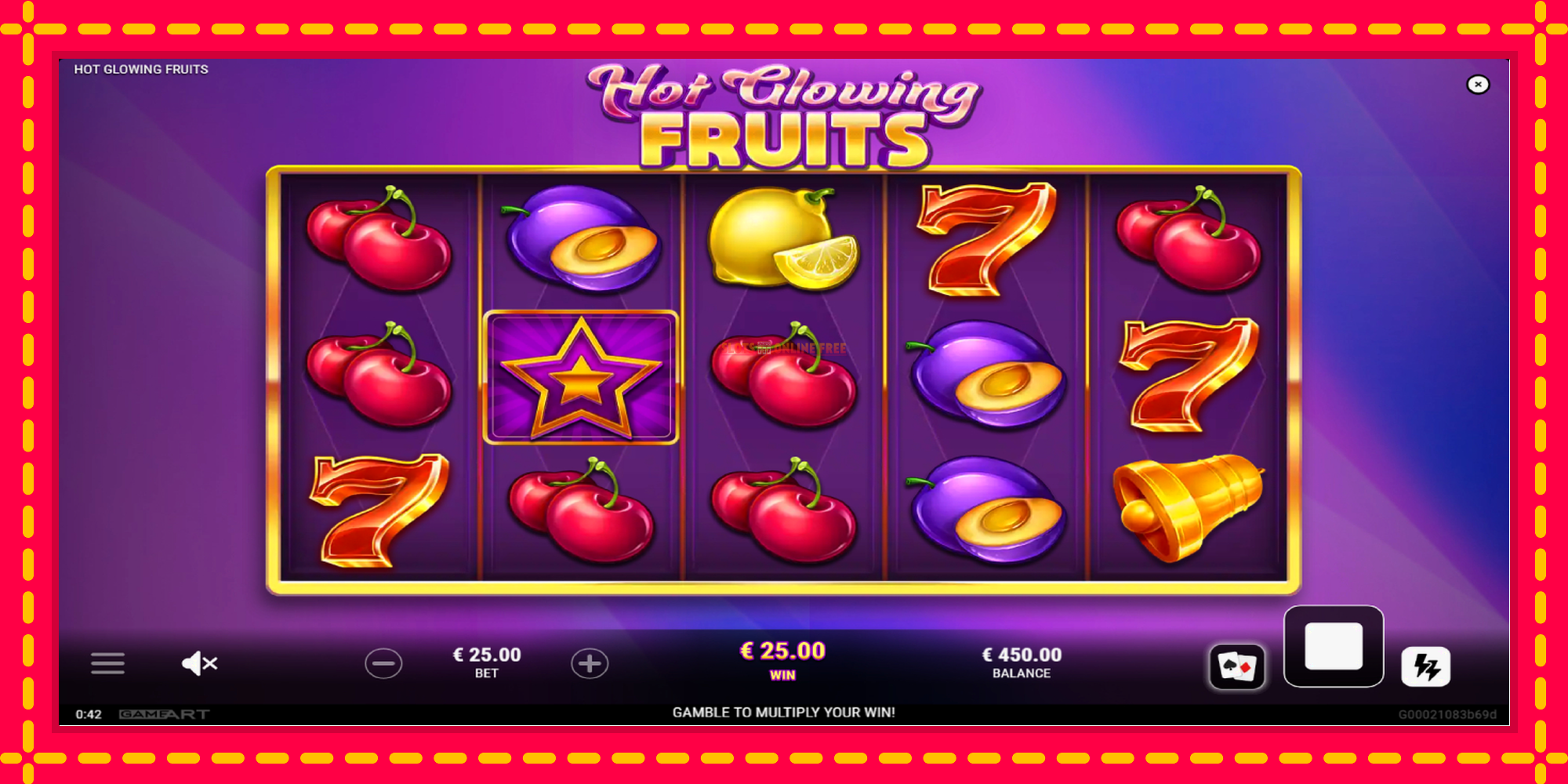 Hot Glowing Fruits - spēļu automāts ar modernu grafiku