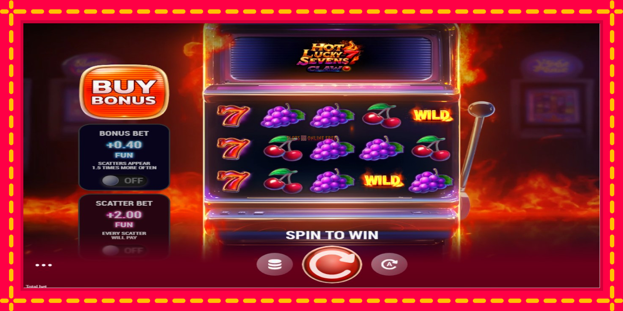 Hot Lucky Sevens Claw - spēļu automāts ar modernu grafiku