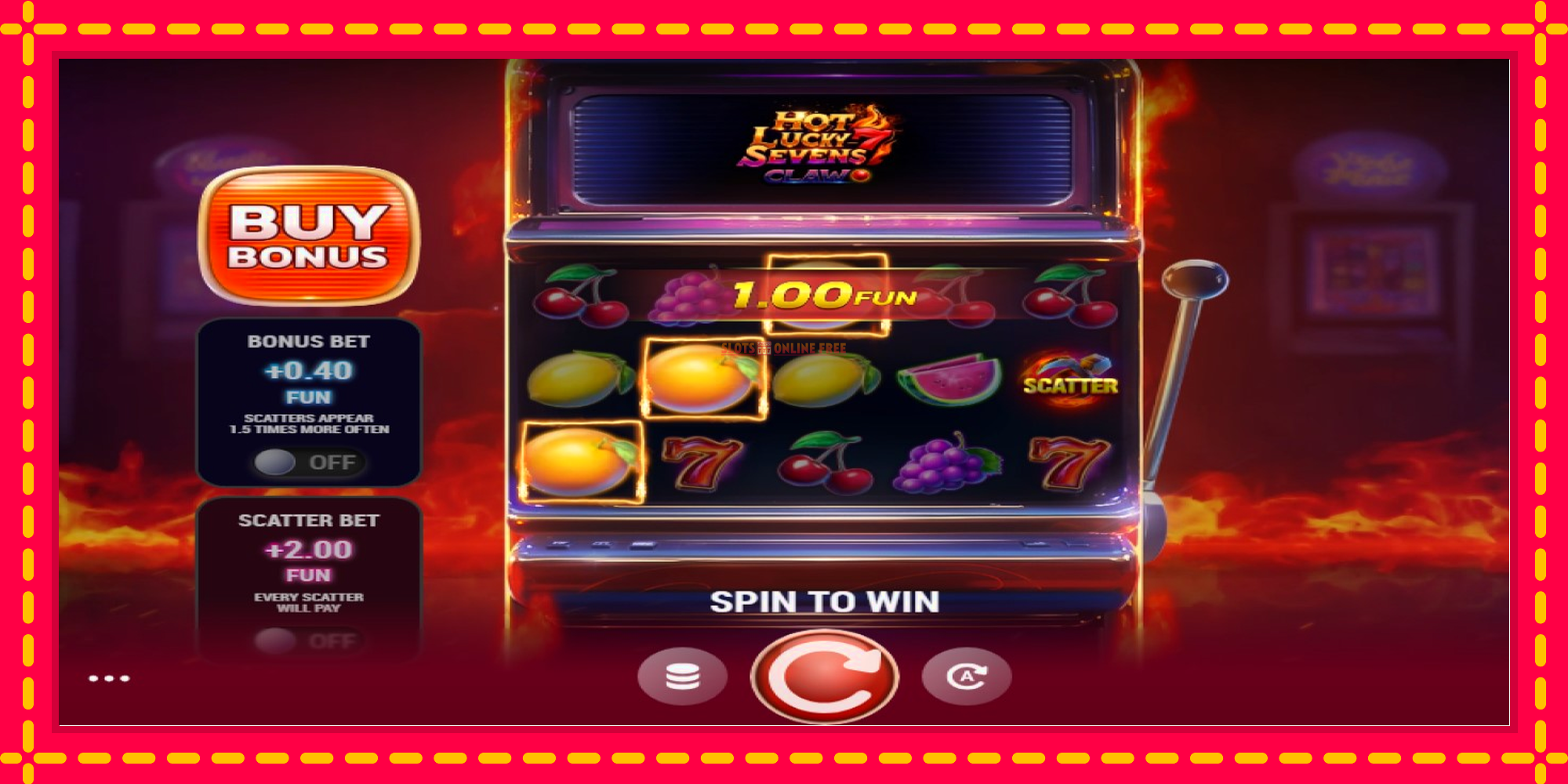 Hot Lucky Sevens Claw - spēļu automāts ar modernu grafiku