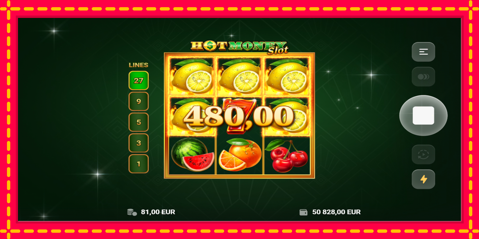 Hot Money Slot - spēļu automāts ar modernu grafiku