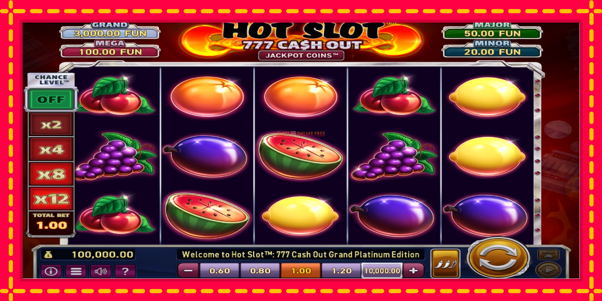 Hot Slot: 777 Cash Out Grand Platinum Edition - spēļu automāts ar modernu grafiku