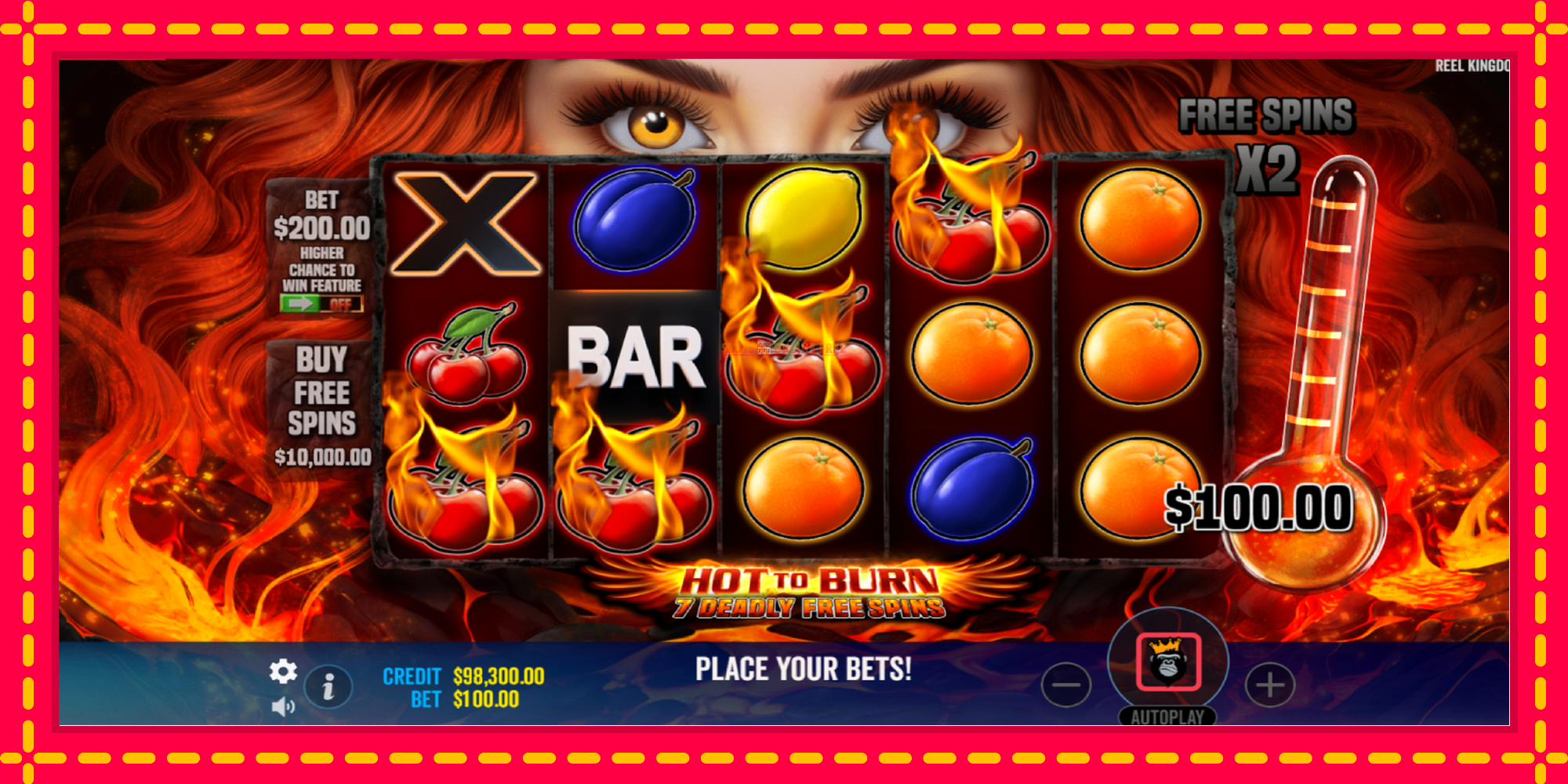 Hot to Burn - 7 Deadly Free Spins - spēļu automāts ar modernu grafiku