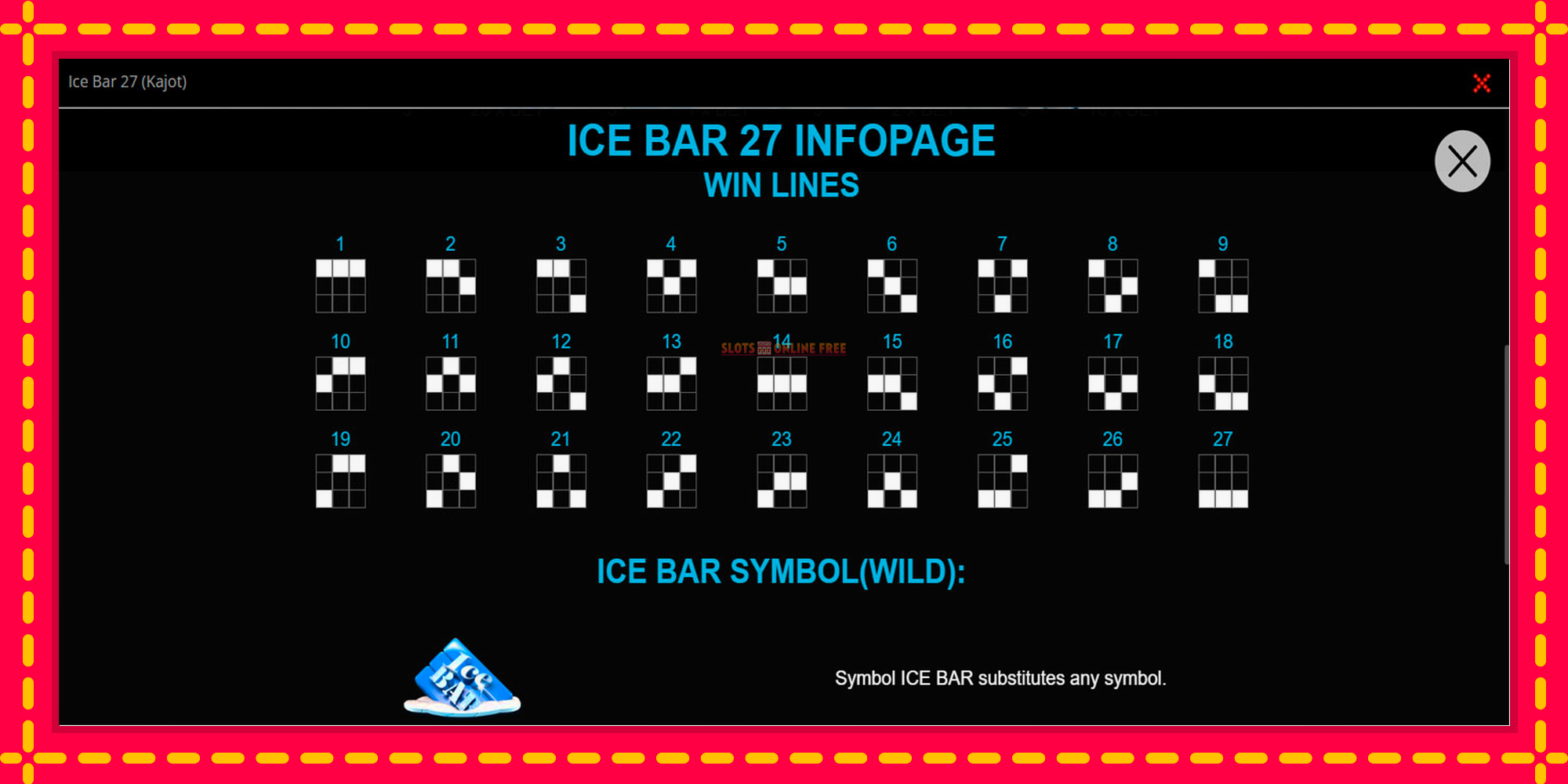 Ice Bar 27 - spēļu automāts ar modernu grafiku