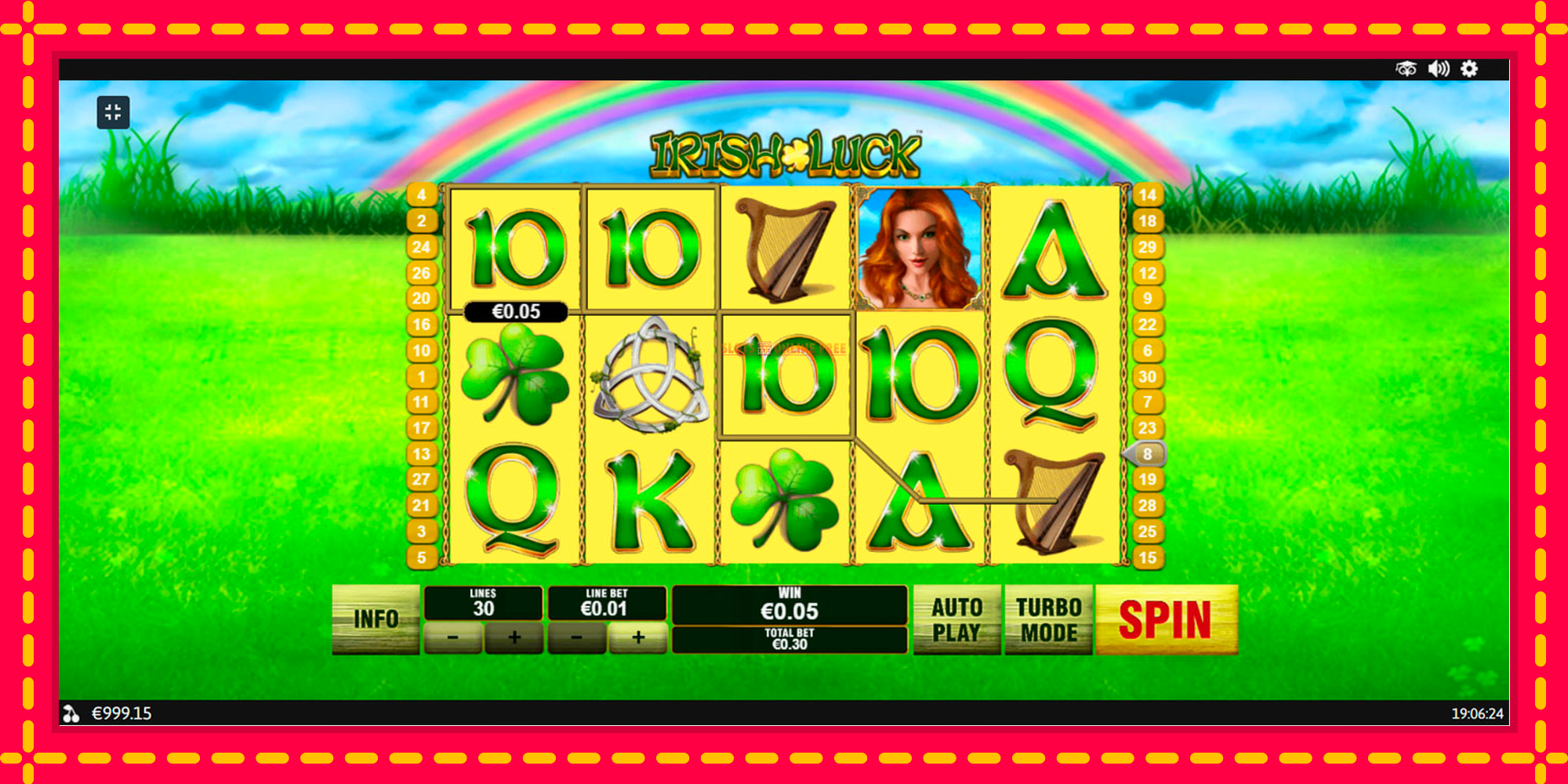 Irish Luck - spēļu automāts ar modernu grafiku