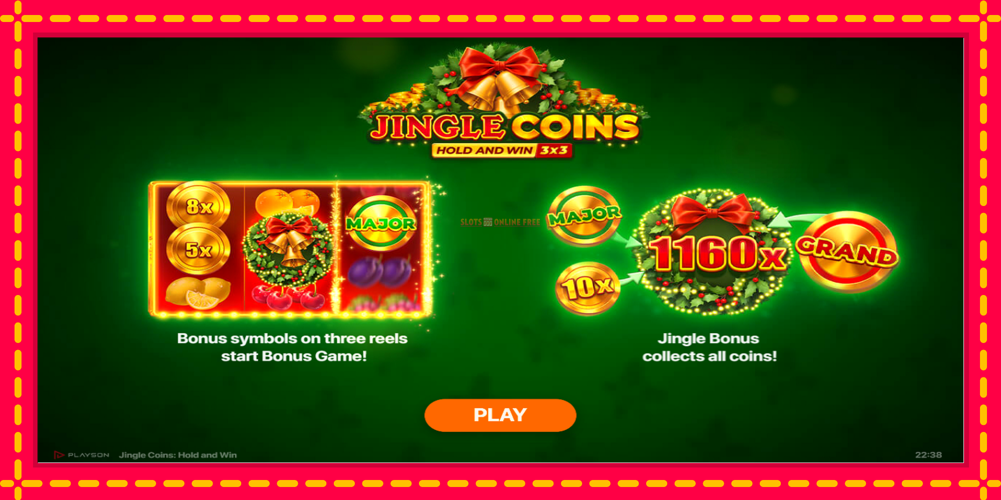 Jingle Coins - spēļu automāts ar modernu grafiku