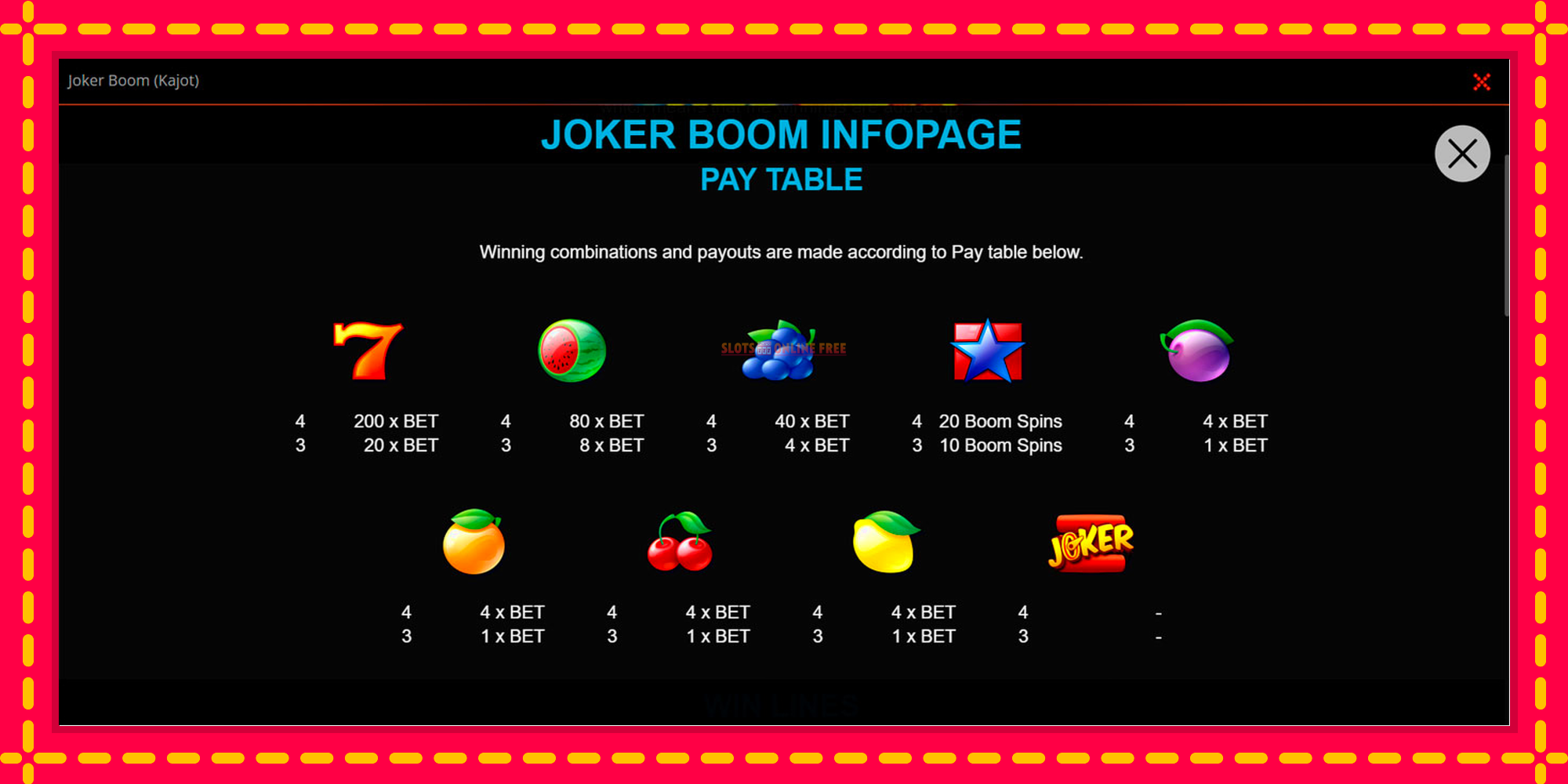 Joker Boom - spēļu automāts ar modernu grafiku