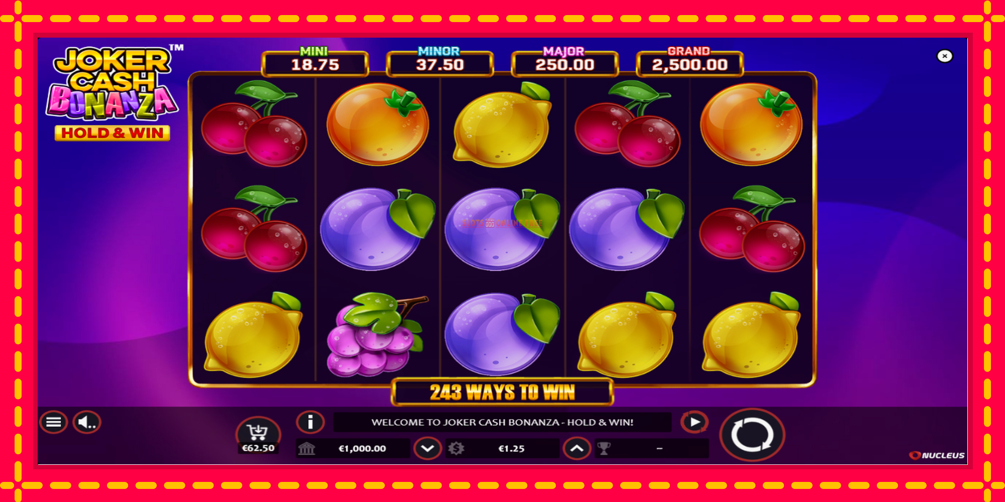 Joker Cash Bonanza - Hold & Win - spēļu automāts ar modernu grafiku