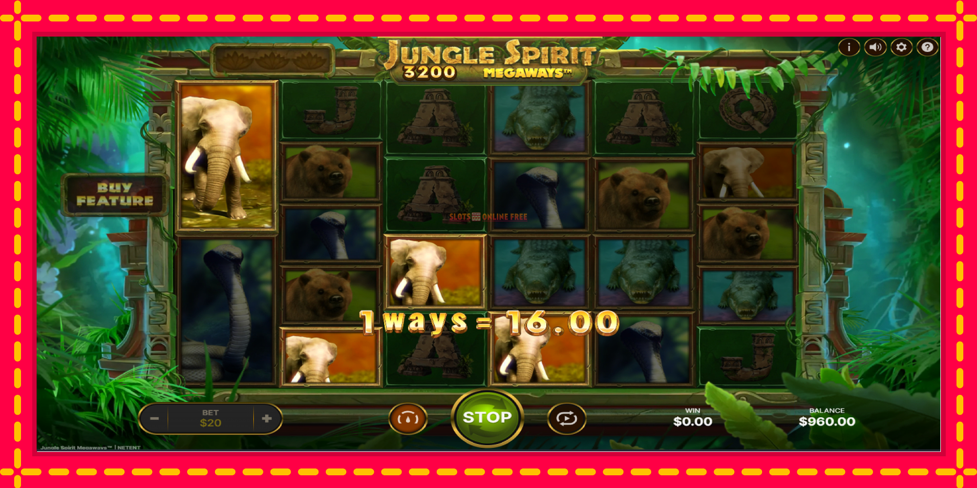 Jungle Spirit Megaways - spēļu automāts ar modernu grafiku