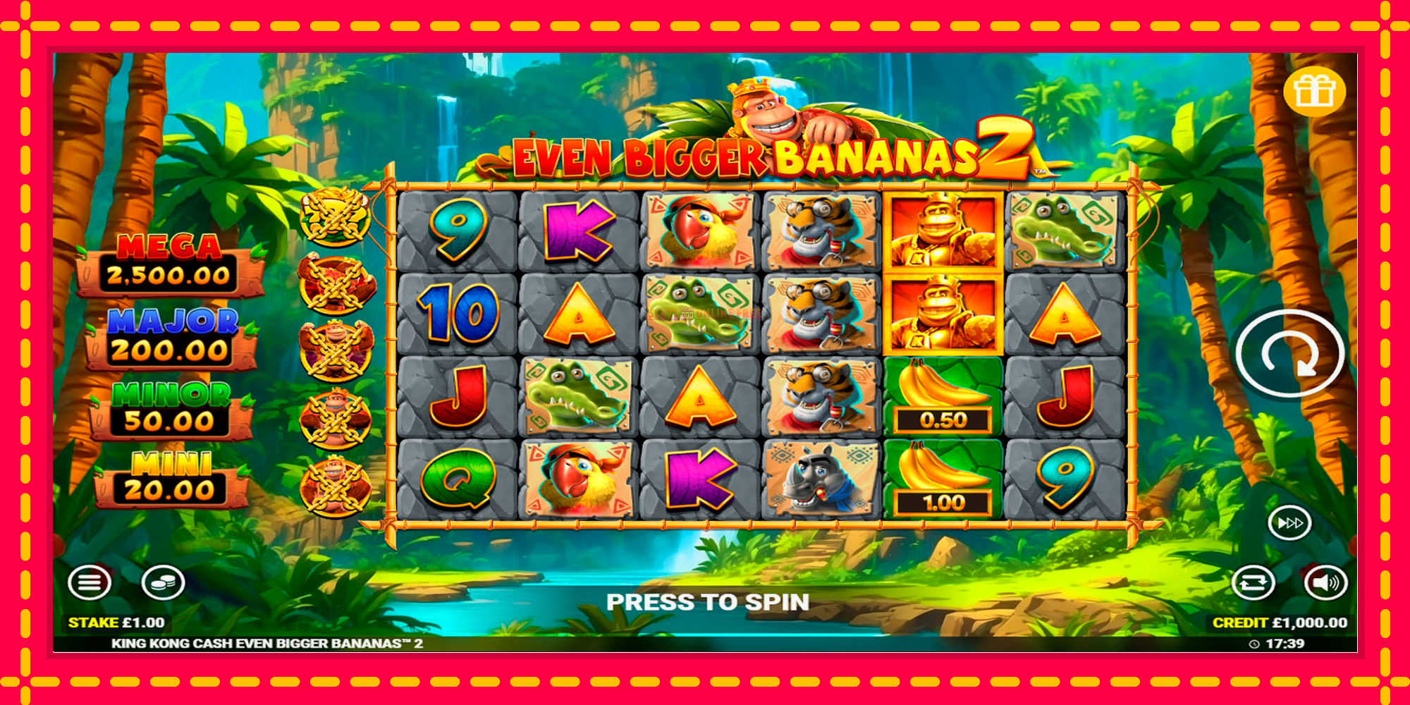 King Kong Cash Even Bigger Bananas 2 - spēļu automāts ar modernu grafiku