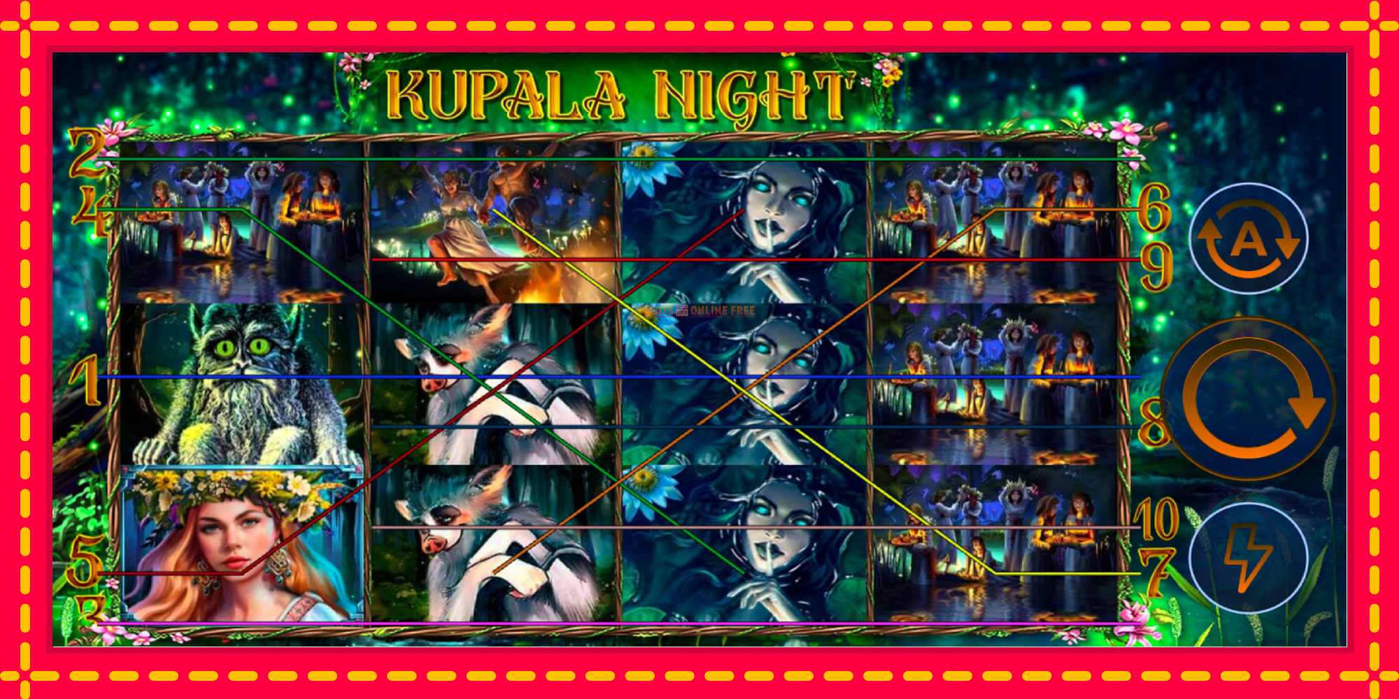 Kupala Night - spēļu automāts ar modernu grafiku