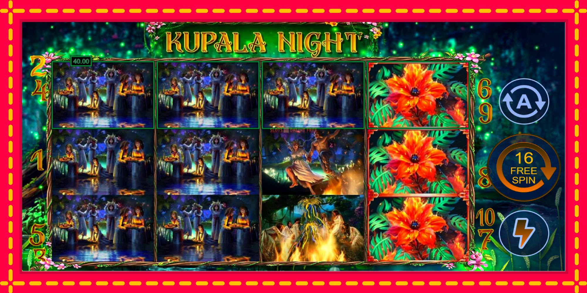 Kupala Night - spēļu automāts ar modernu grafiku