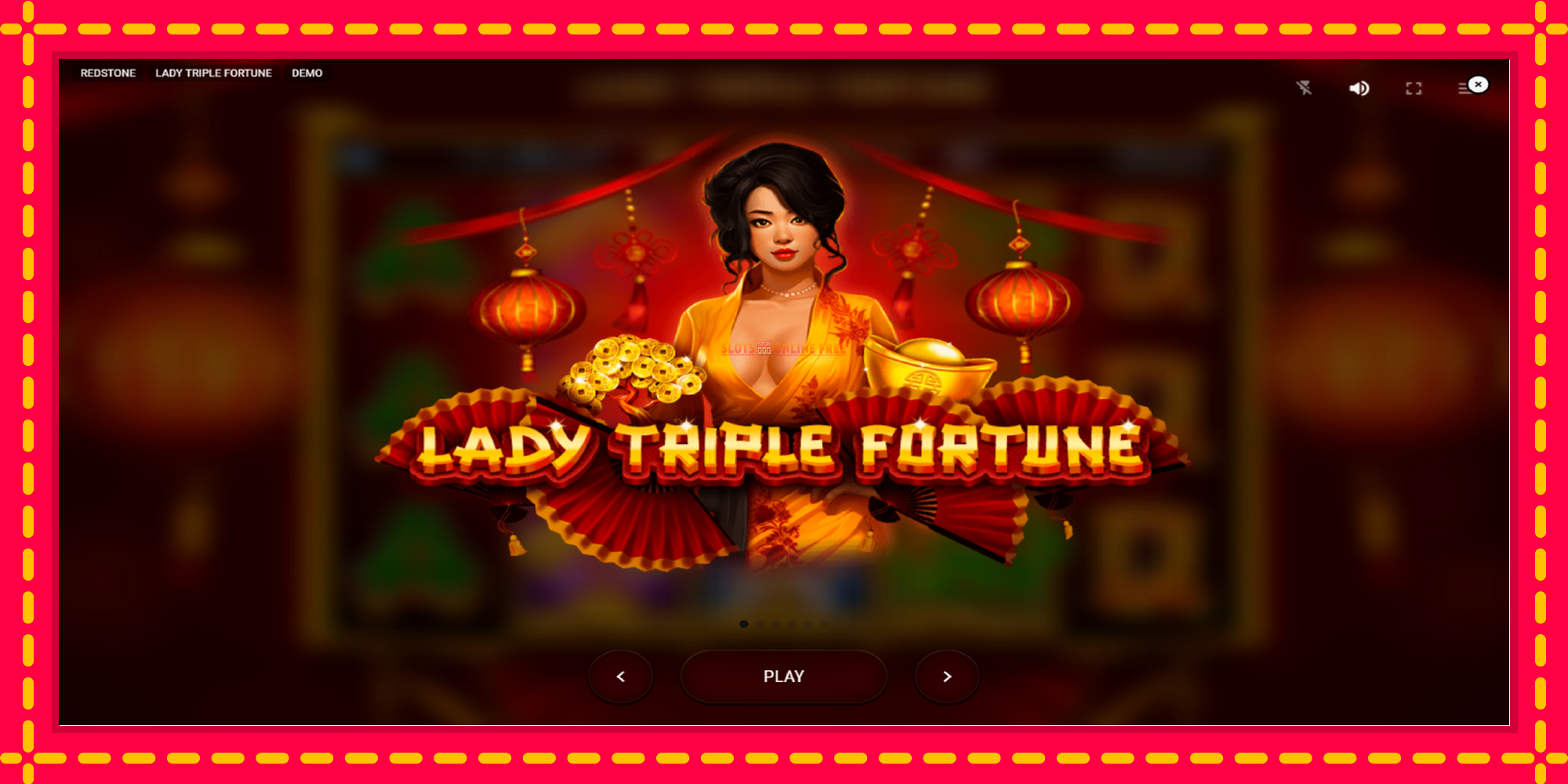 Lady Triple Fortune - spēļu automāts ar modernu grafiku