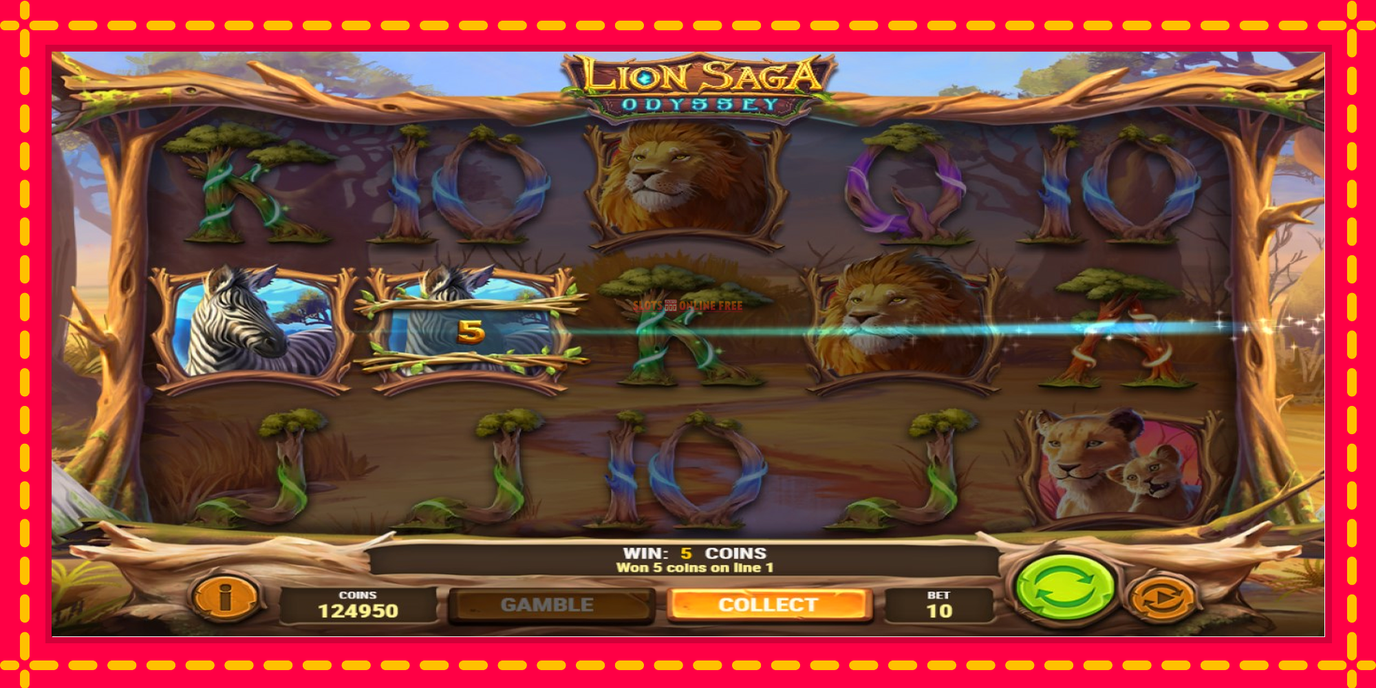 Lion Saga Odyssey - spēļu automāts ar modernu grafiku