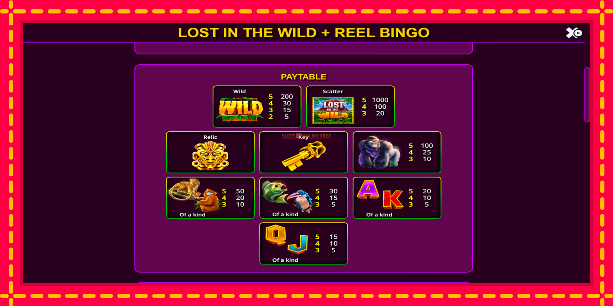 Lost in the Wild with Reel Bingo - spēļu automāts ar modernu grafiku