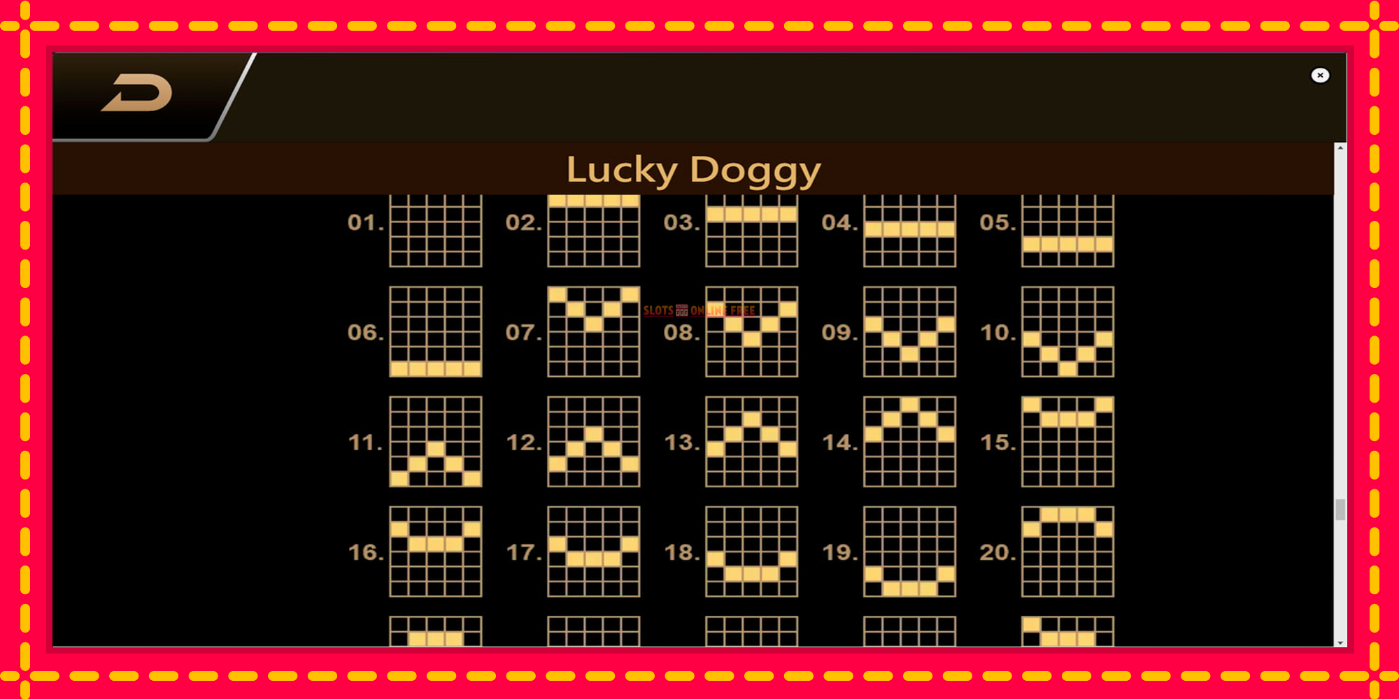 Lucky Doggy - spēļu automāts ar modernu grafiku