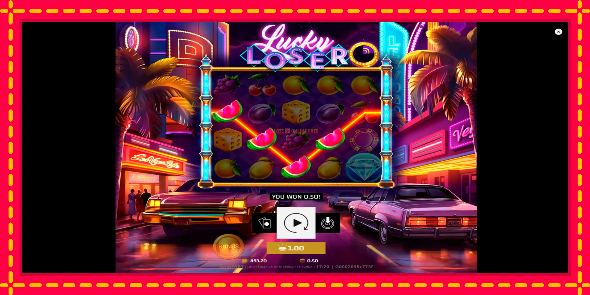 Lucky Loser - spēļu automāts ar modernu grafiku