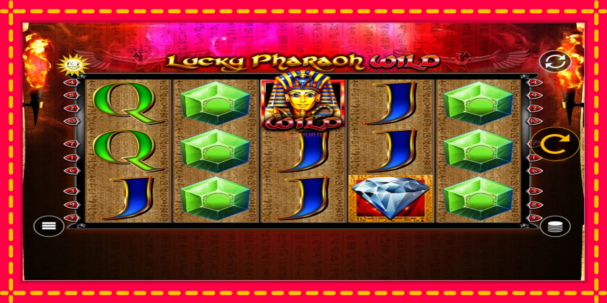 Lucky Pharaoh Wild - spēļu automāts ar modernu grafiku