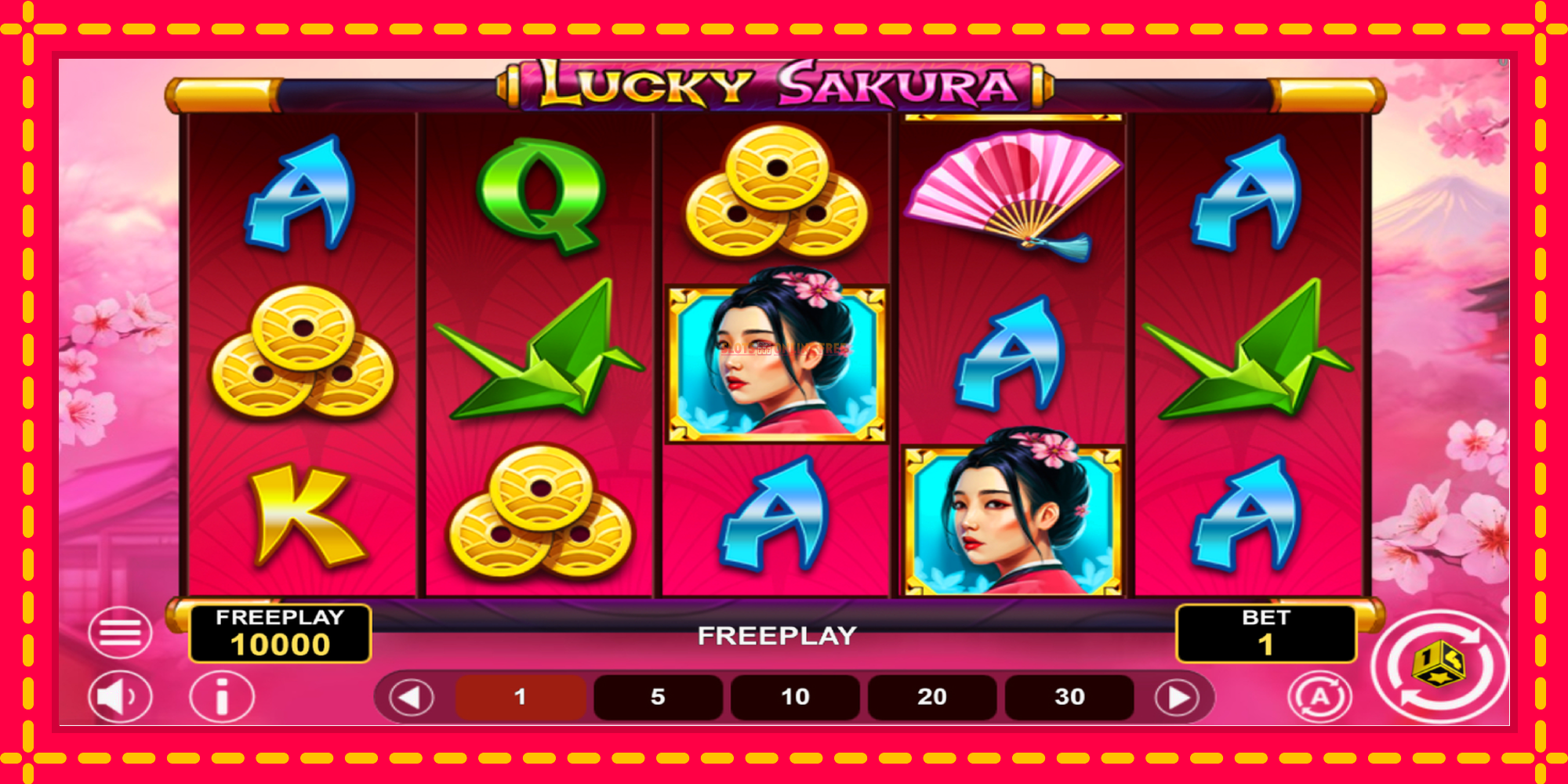 Lucky Sakura Win Spins - spēļu automāts ar modernu grafiku