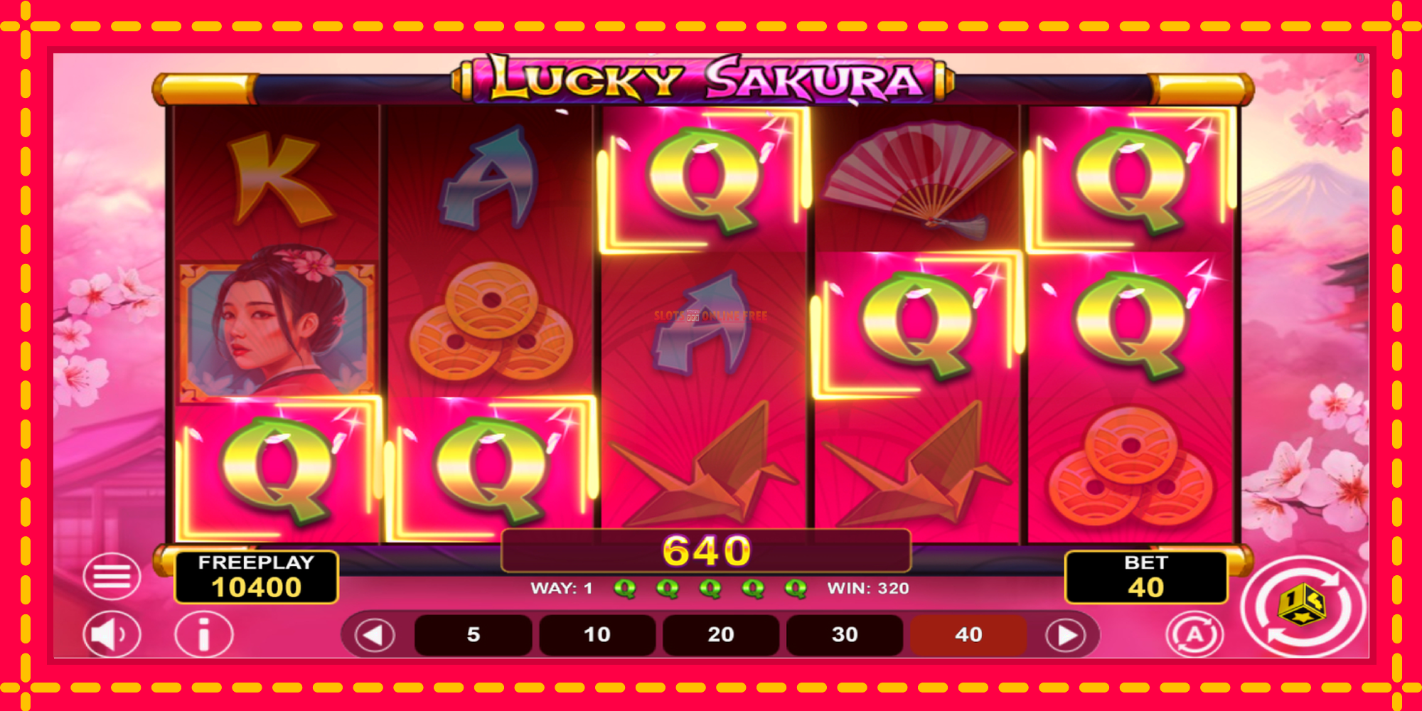 Lucky Sakura Win Spins - spēļu automāts ar modernu grafiku